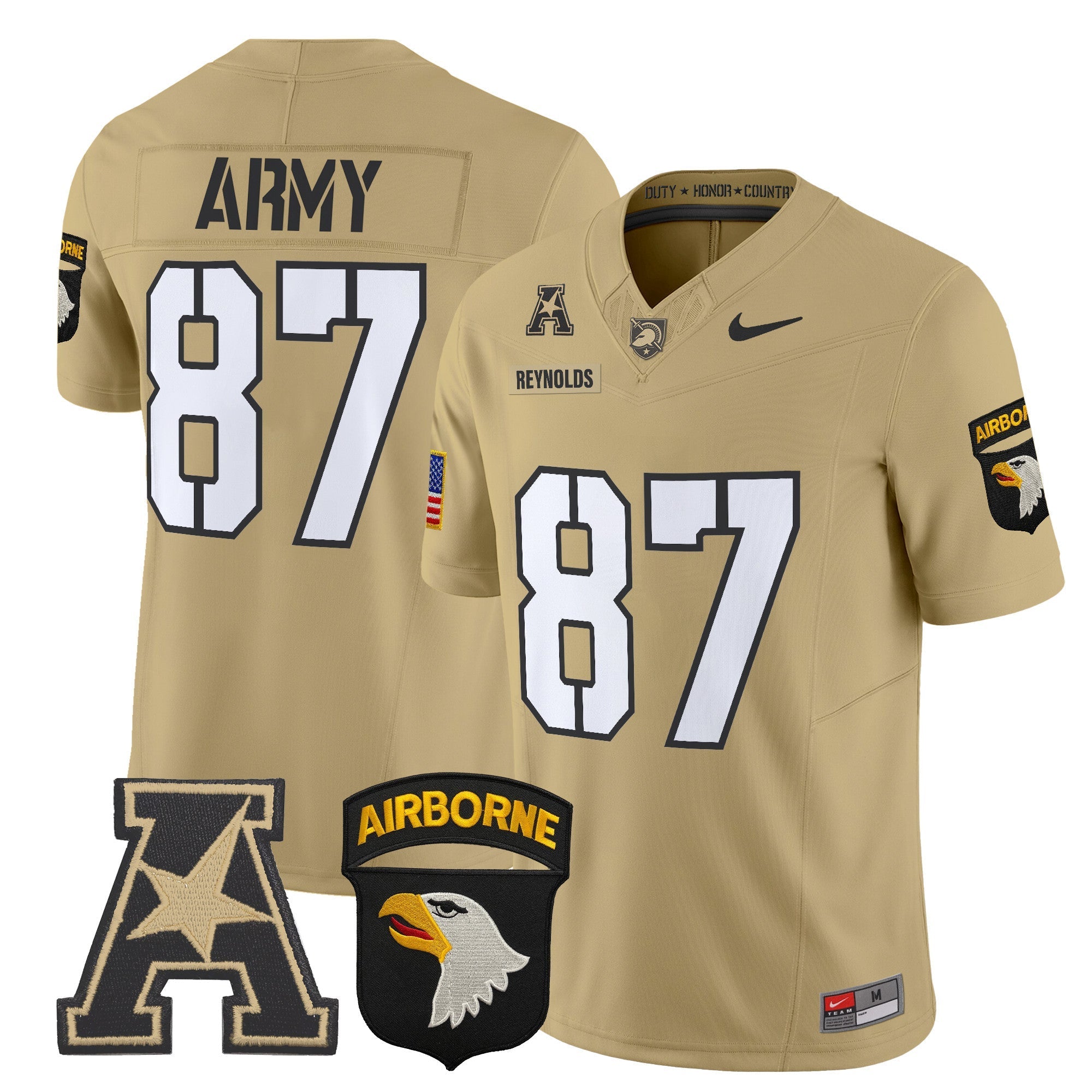 Army Black Knights 101st Airborne Division Patch 2024 Vapor Limited Jersey V2 - All Stitched