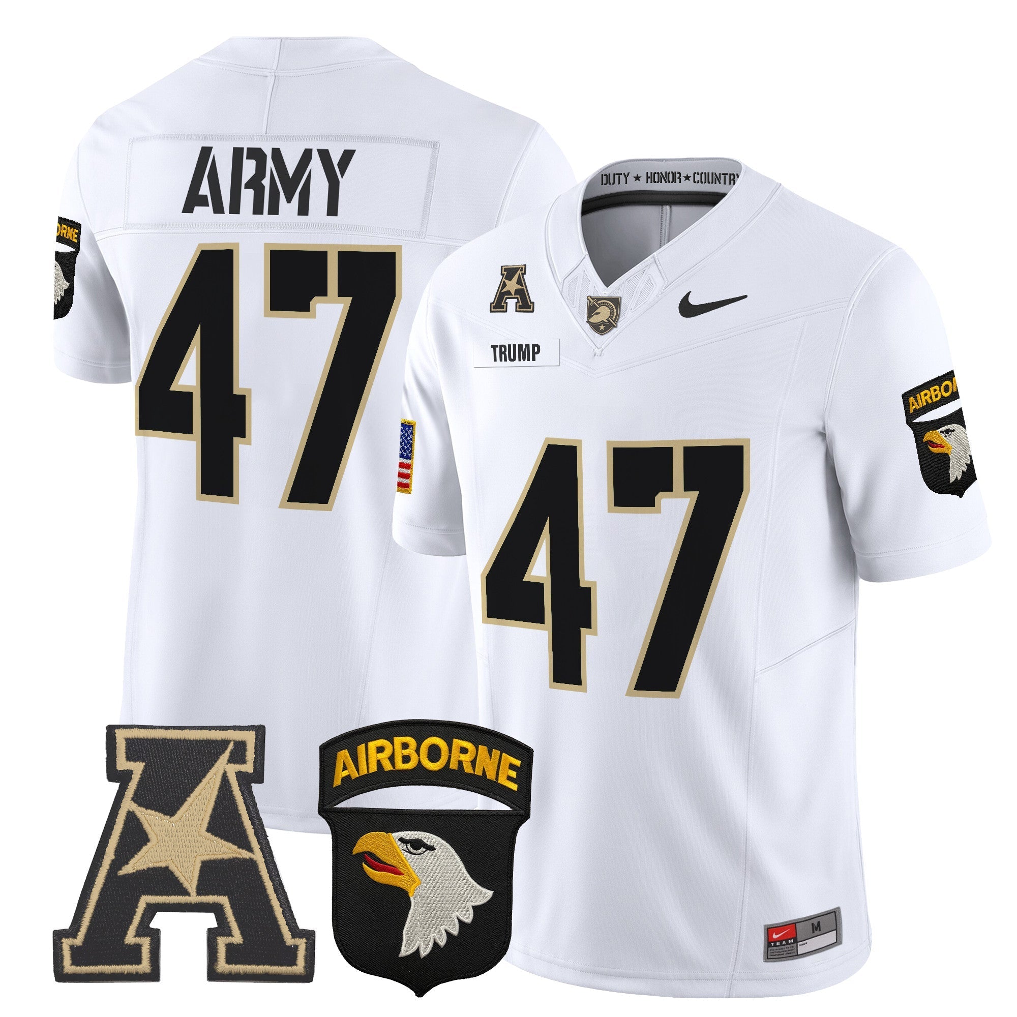 Army Black Knights 101st Airborne Division Patch 2024 Vapor Limited Jersey V2 - All Stitched