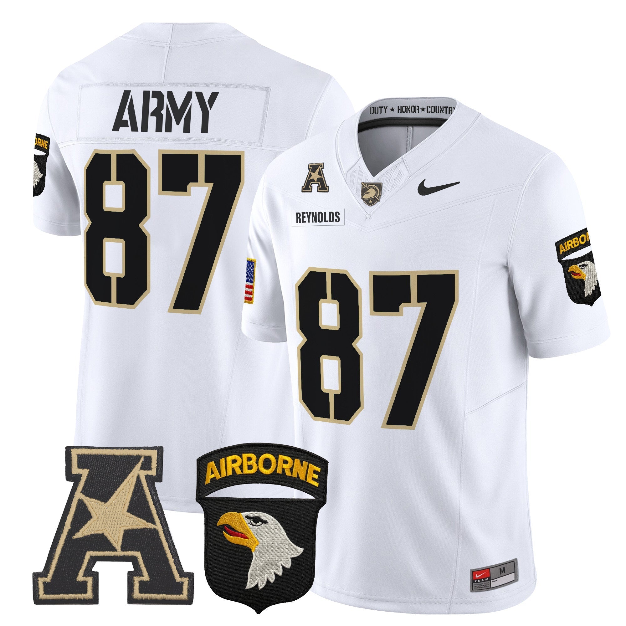 Army Black Knights 101st Airborne Division Patch 2024 Vapor Limited Jersey V2 - All Stitched