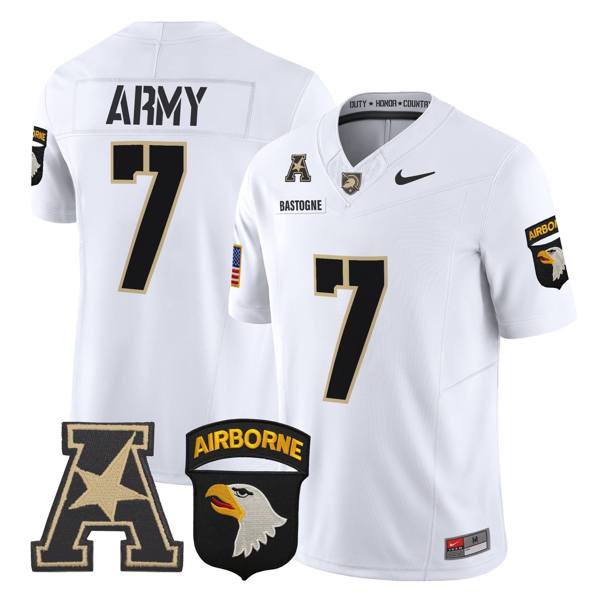 Army Black Knights 101st Airborne Division Patch 2024 Vapor Limited Jersey V2 - All Stitched