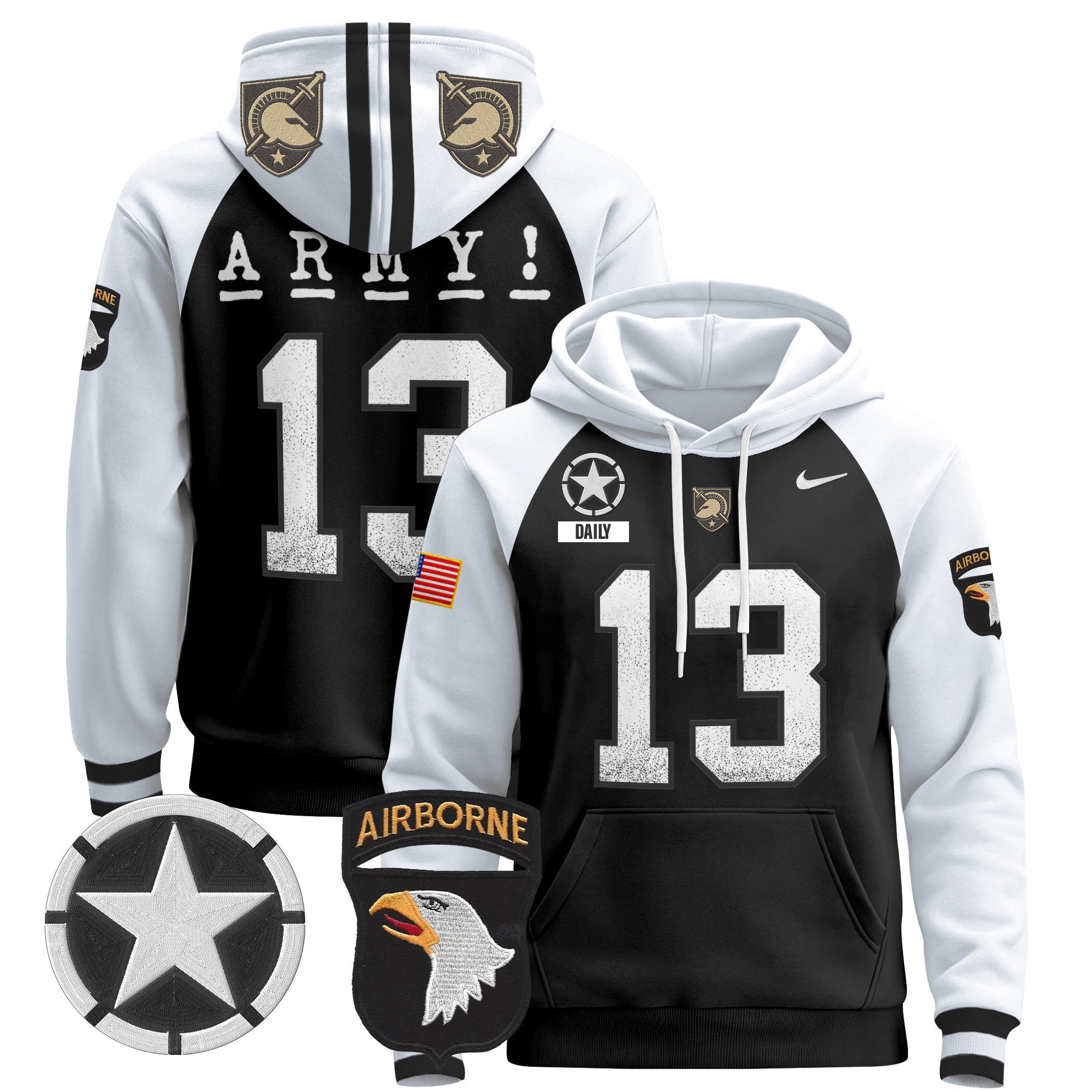 Army Black Knights 2024 Pullover Hoodie V2