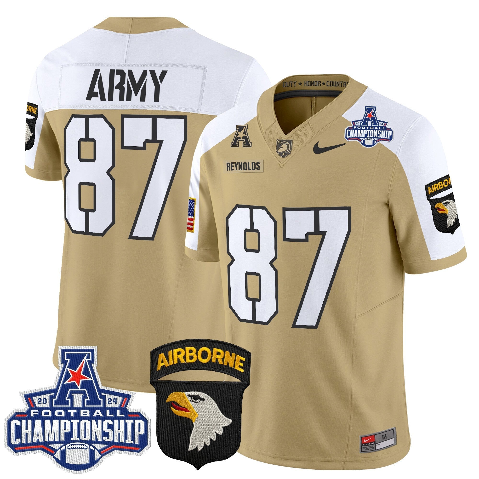 Army Black Knights 2024 AAC Championship Patch Vapor Limited Jersey V2 - All Stitched