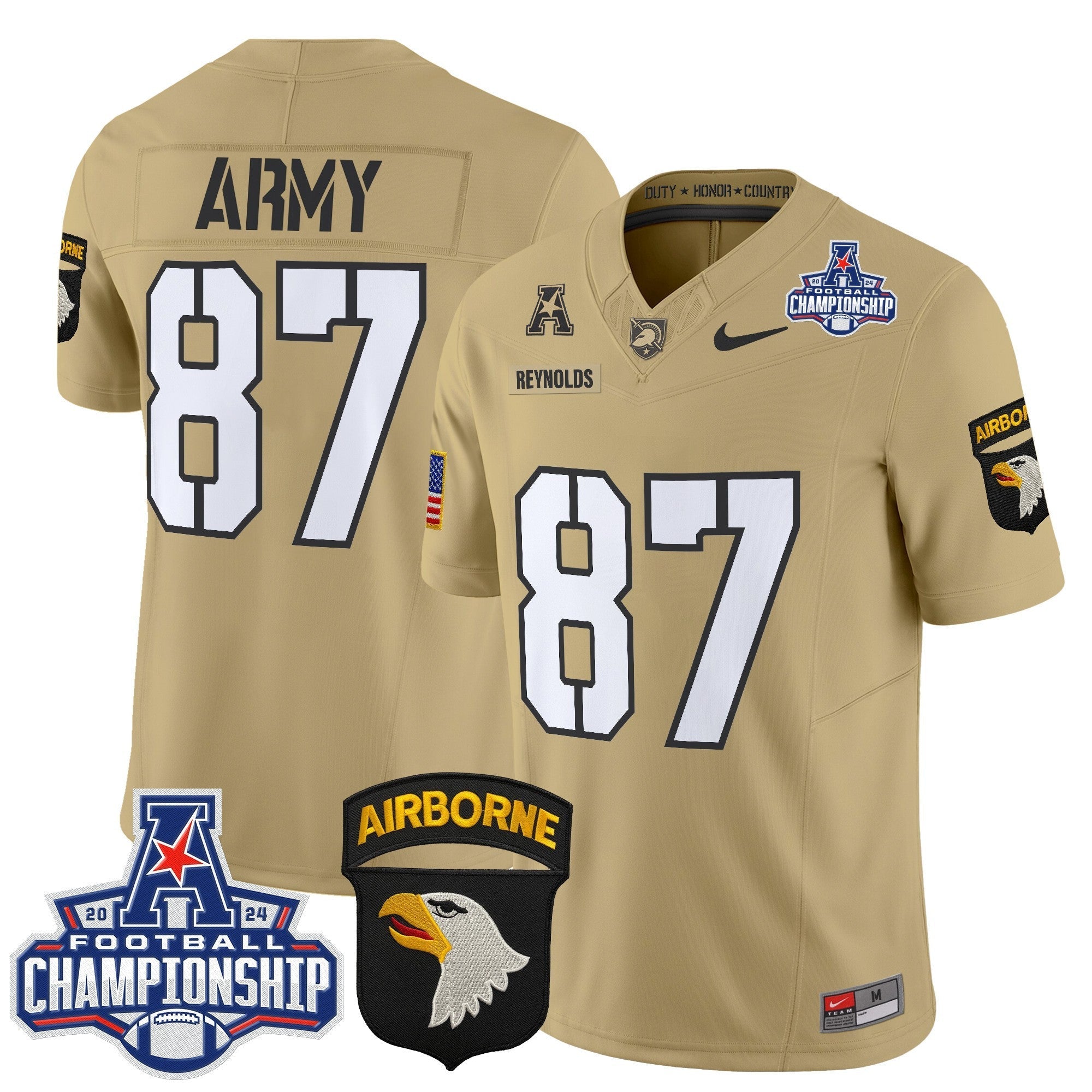 Army Black Knights 2024 AAC Championship Patch Vapor Limited Jersey V2 - All Stitched