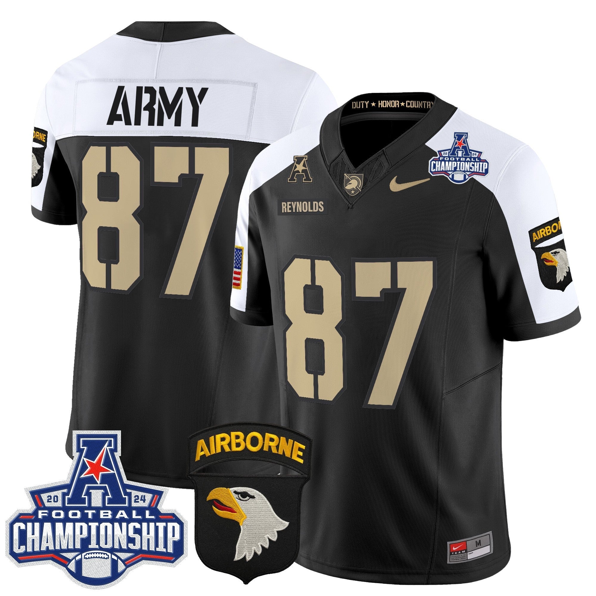 Army Black Knights 2024 AAC Championship Patch Vapor Limited Jersey V2 - All Stitched
