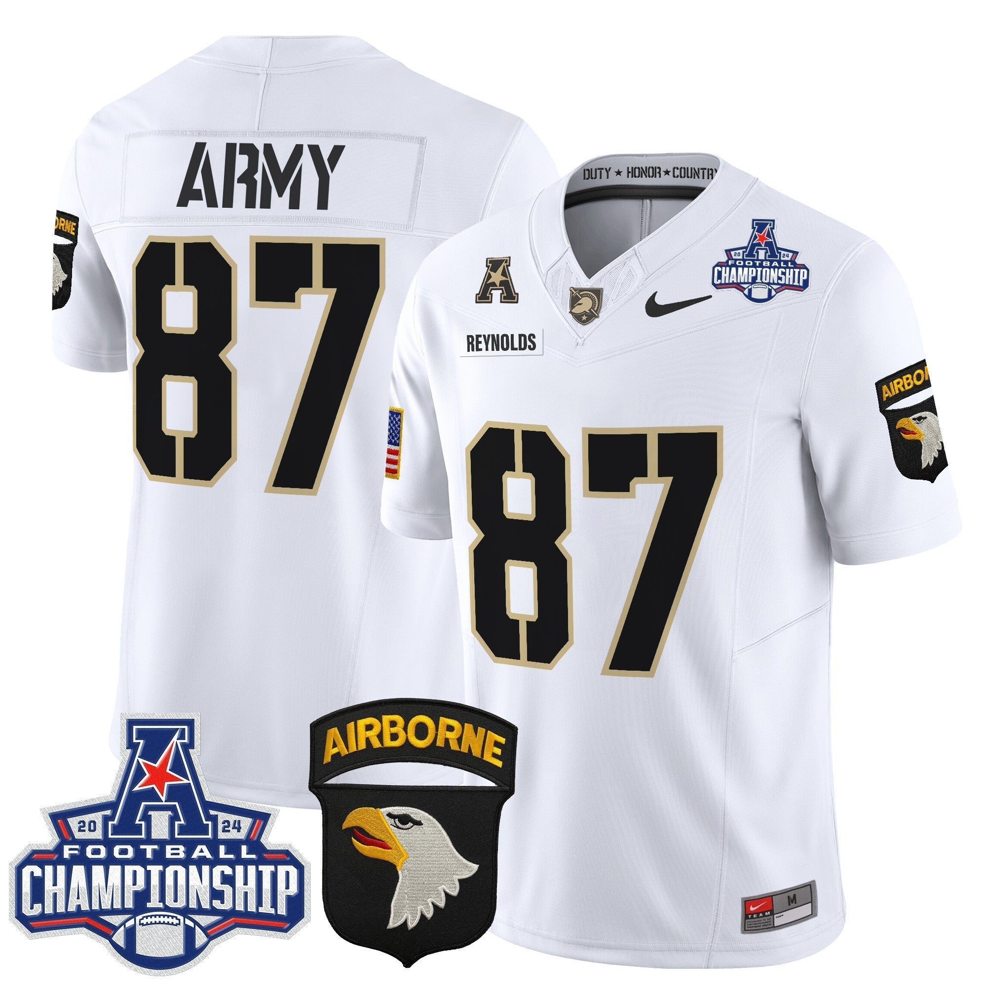 Army Black Knights 2024 AAC Championship Patch Vapor Limited Jersey V2 - All Stitched