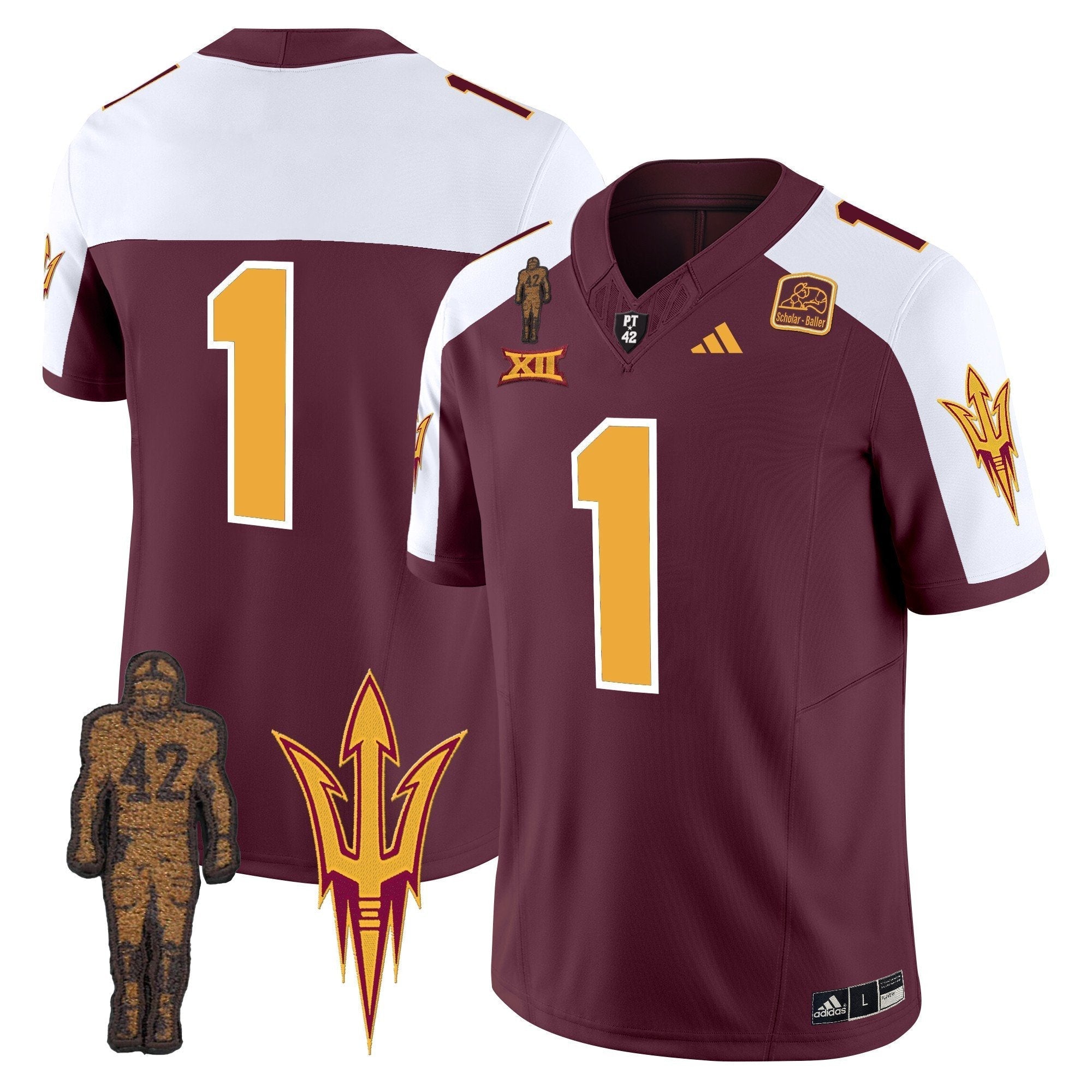 ASU Pat Tillman Honoring Patch Vapor Limited Jersey - All Stitched