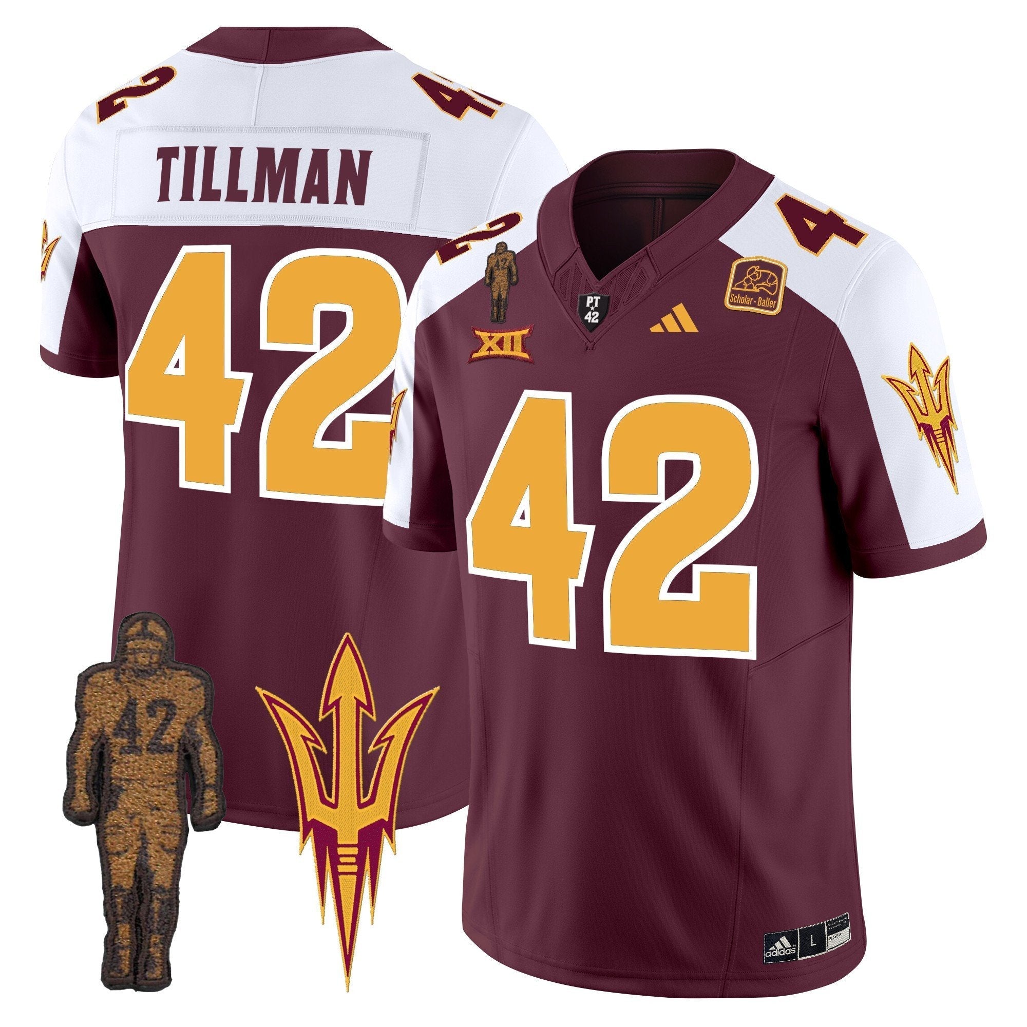 ASU Pat Tillman Honoring Patch Vapor Limited Jersey - All Stitched