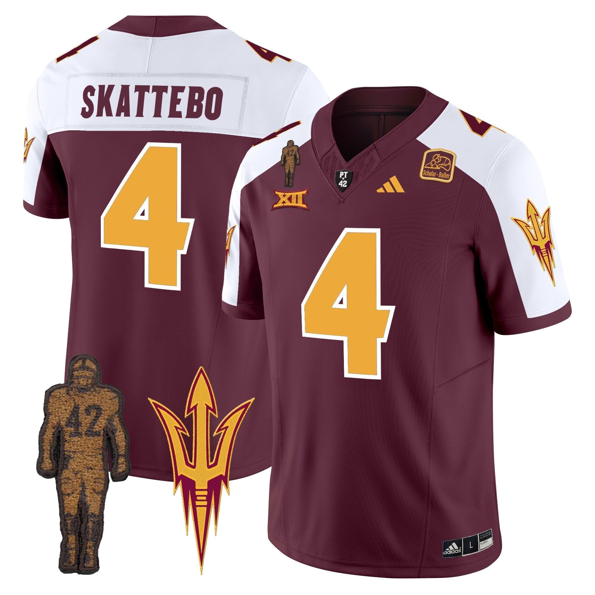 ASU Pat Tillman Honoring Patch Vapor Limited Jersey - All Stitched