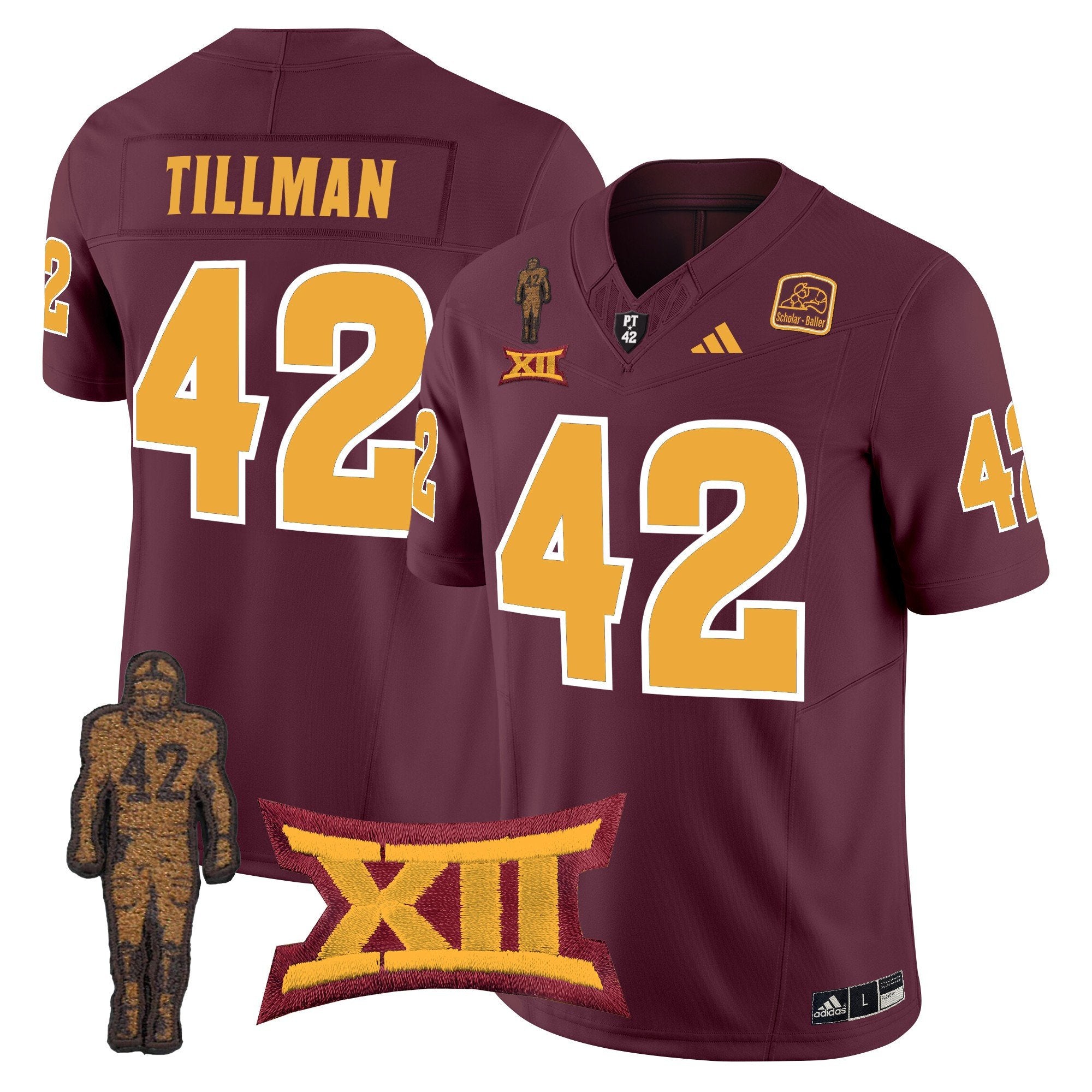 ASU Pat Tillman Honoring Patch Vapor Limited Jersey - All Stitched