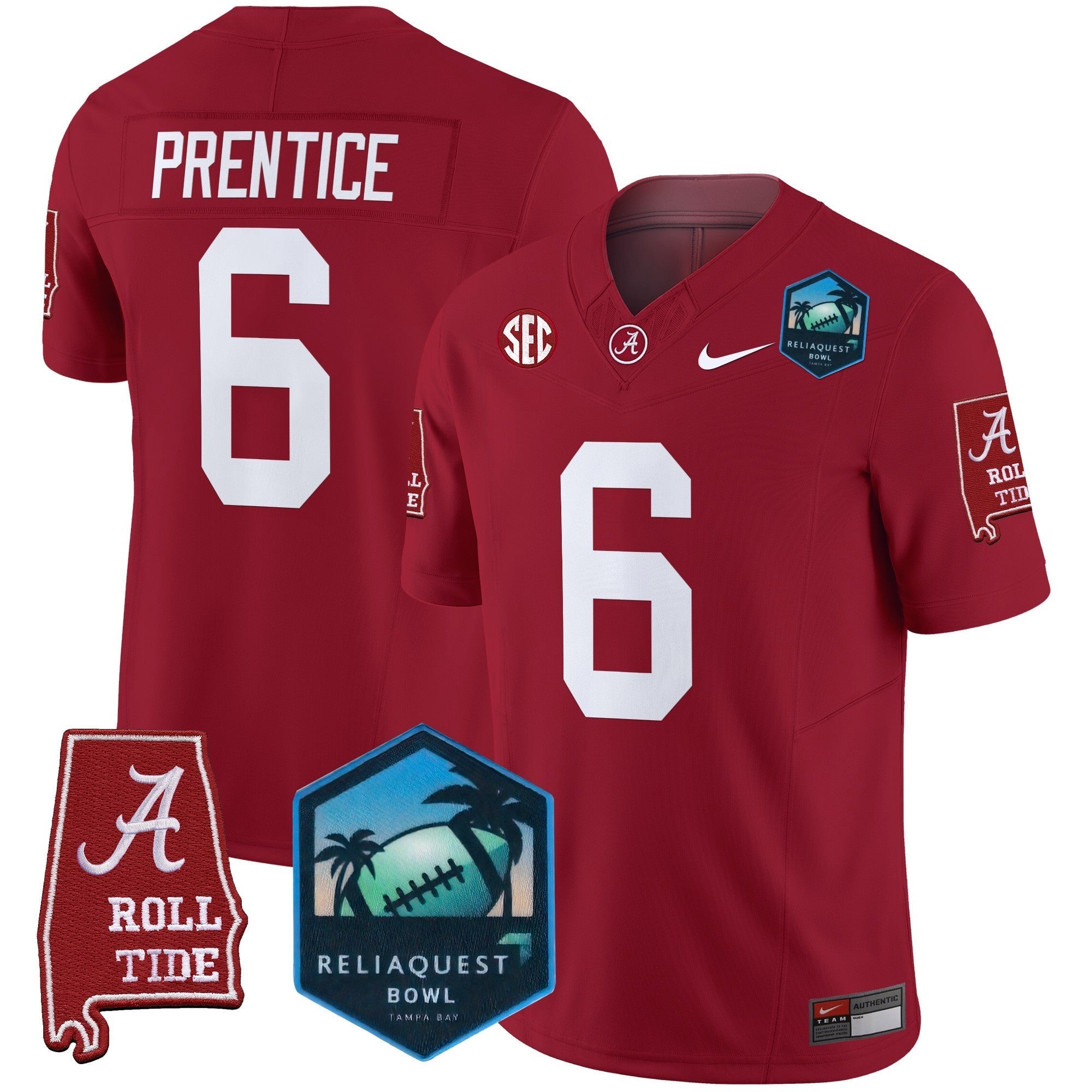 BAMA 2025 ReliaQuest Bowl Patch Vapor Limited Jersey - All Stitched