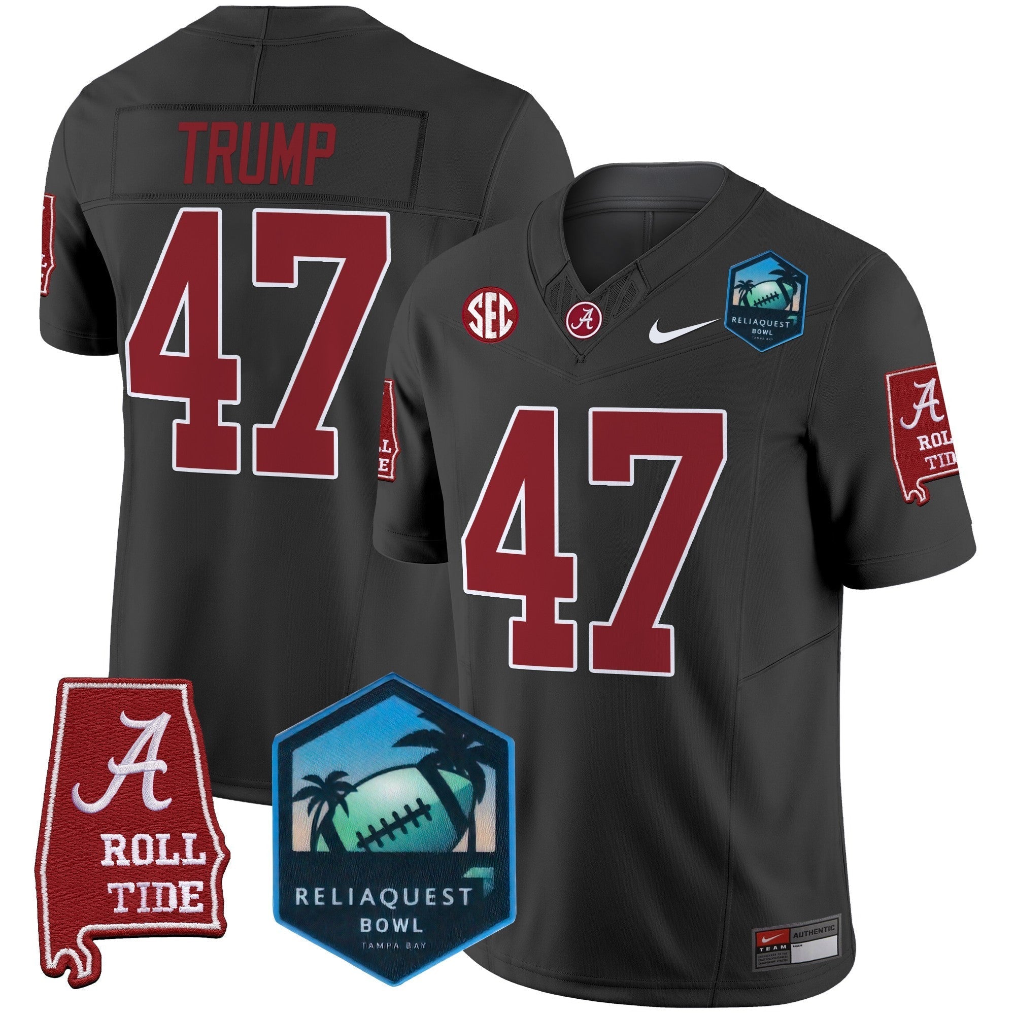BAMA 2025 ReliaQuest Bowl Patch Vapor Limited Jersey - All Stitched