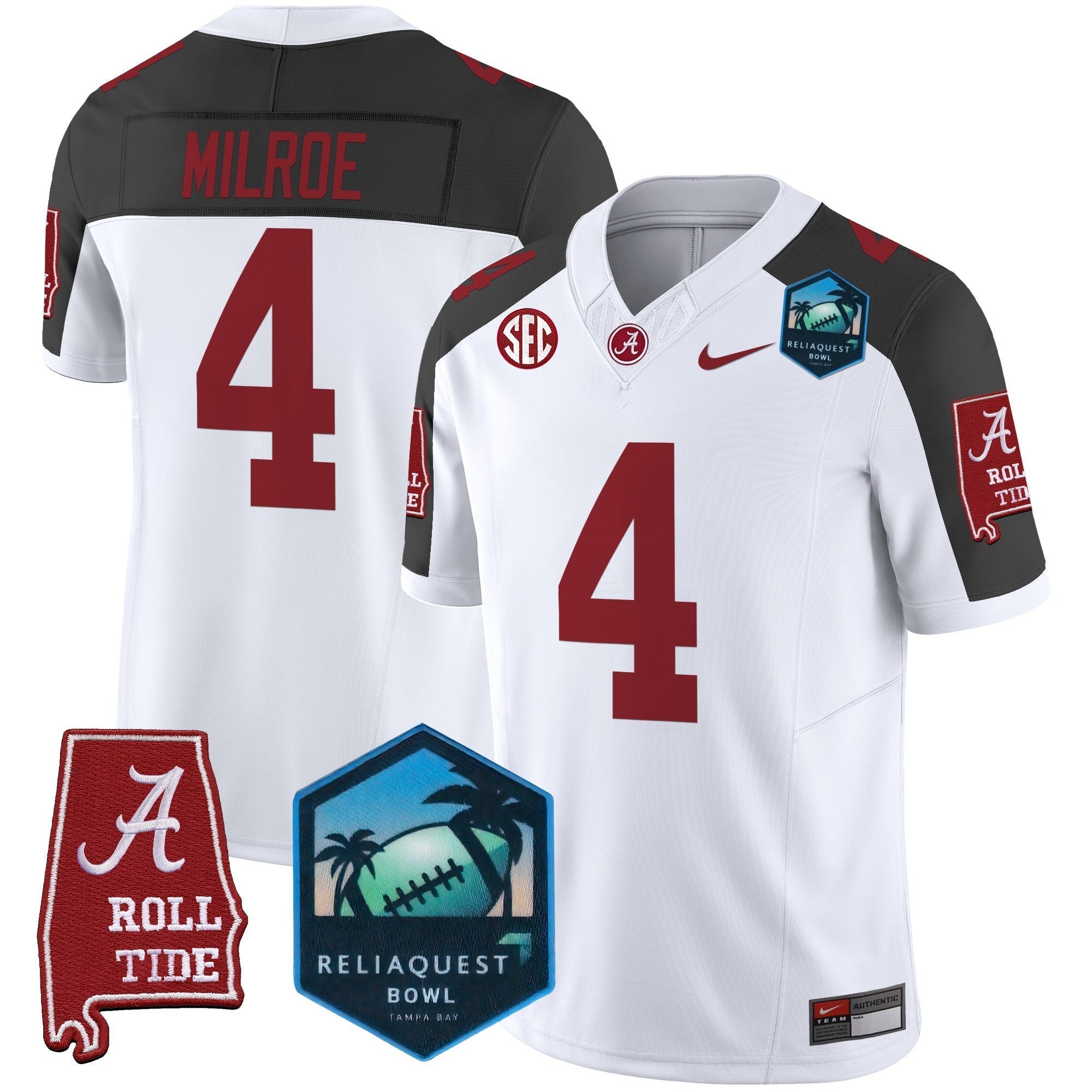 BAMA 2025 ReliaQuest Bowl Patch Vapor Limited Jersey - All Stitched