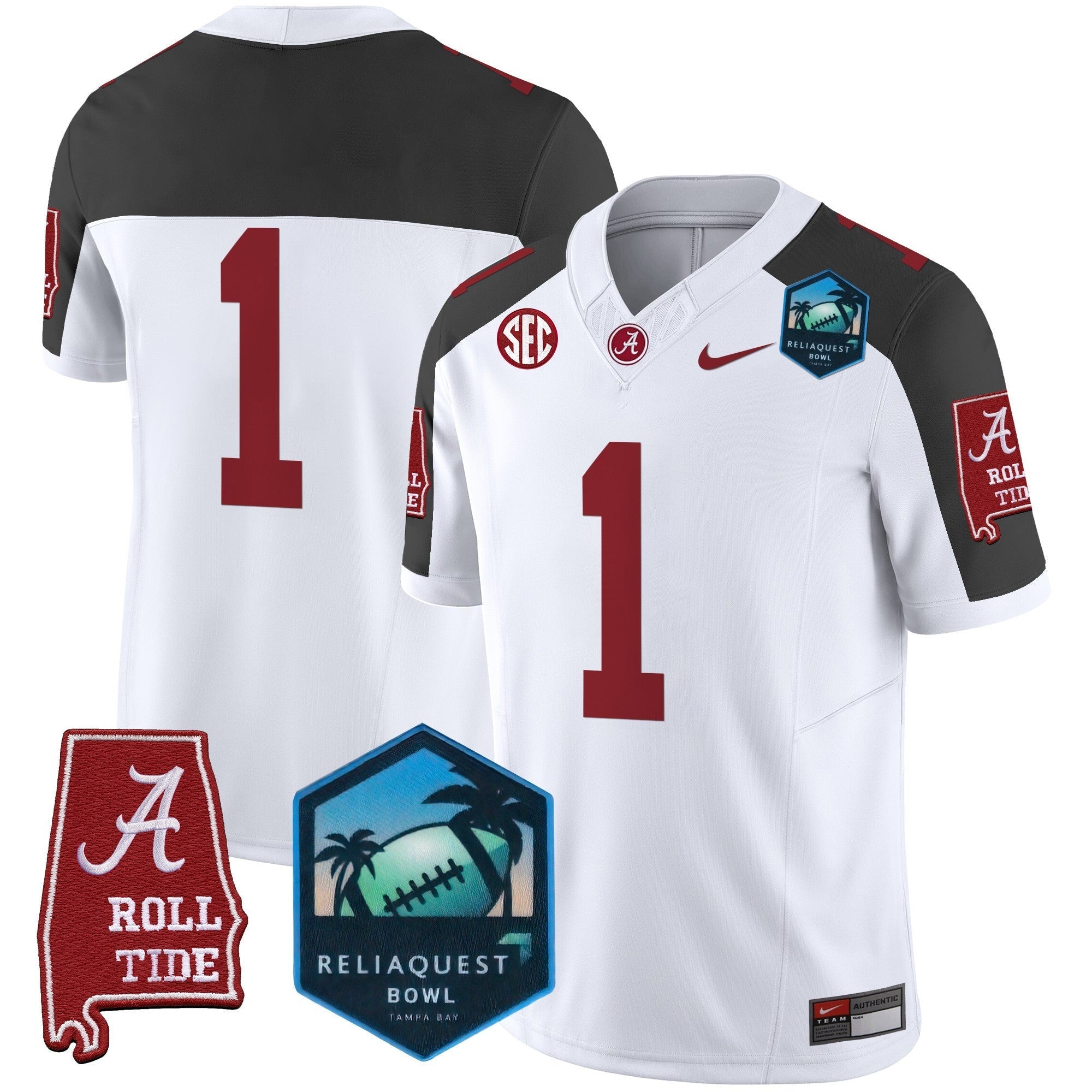 BAMA 2025 ReliaQuest Bowl Patch Vapor Limited Jersey - All Stitched