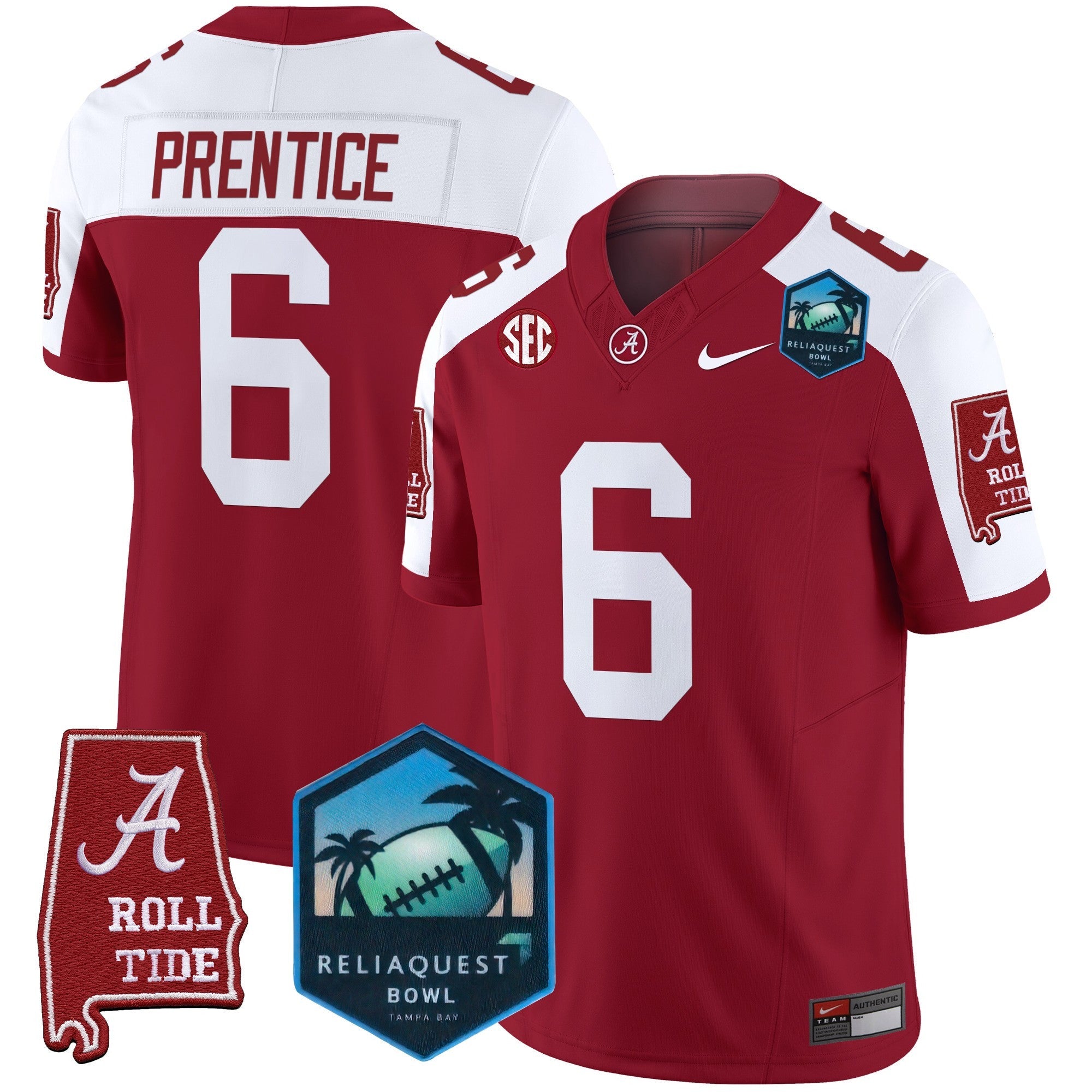 BAMA 2025 ReliaQuest Bowl Patch Vapor Limited Jersey - All Stitched