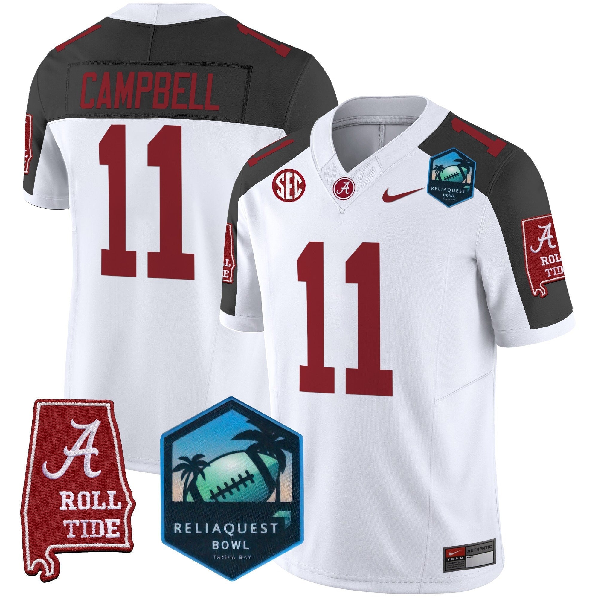 BAMA 2025 ReliaQuest Bowl Patch Vapor Limited Jersey - All Stitched
