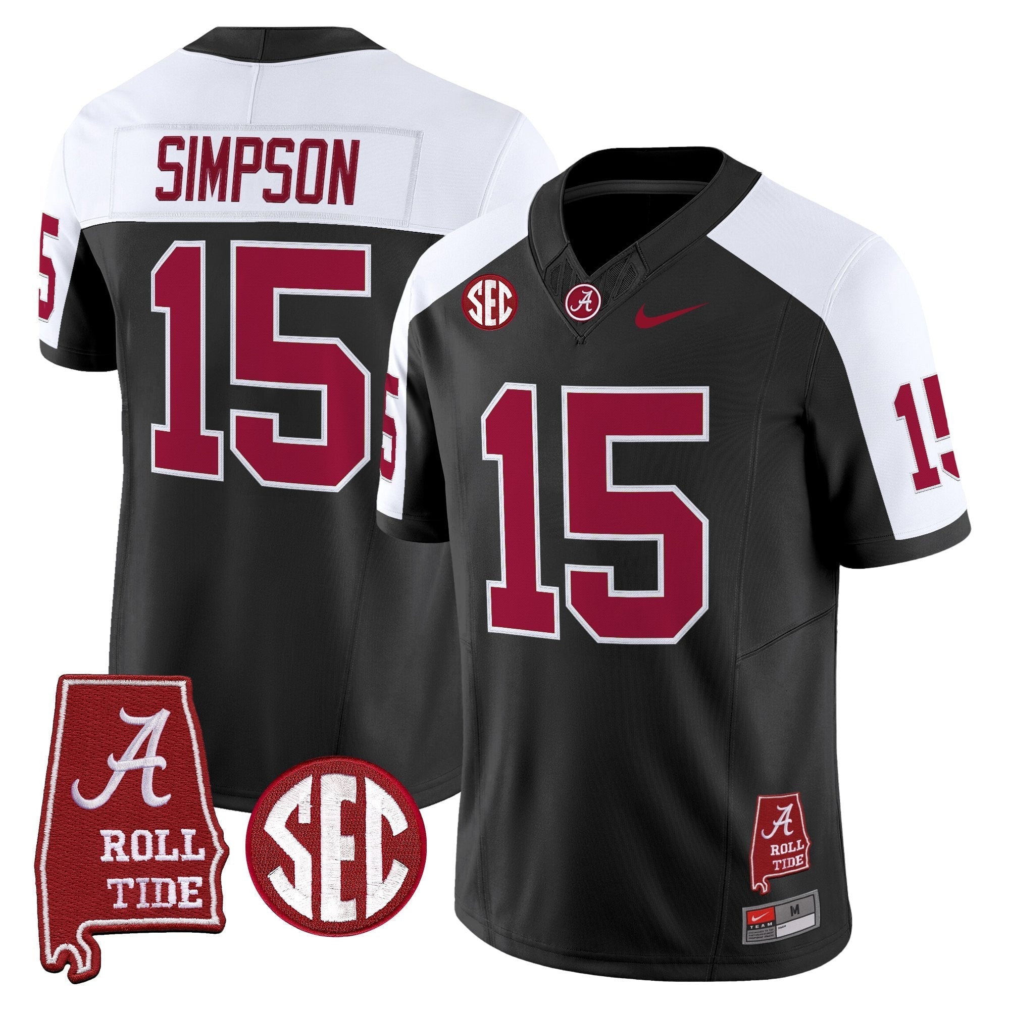 BAMA Throwback Vapor Limited Jersey - Alabama Map - All Stitched