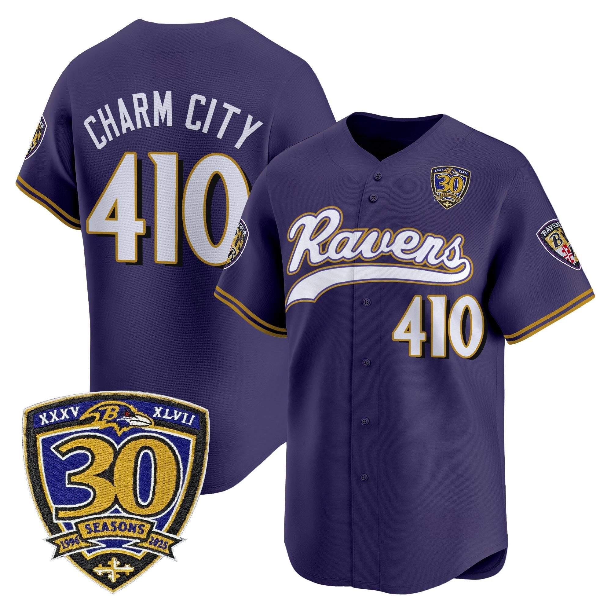 BAL 2025 Vapor Baseball Jersey - 30th Anniversary Patch - All Stitched