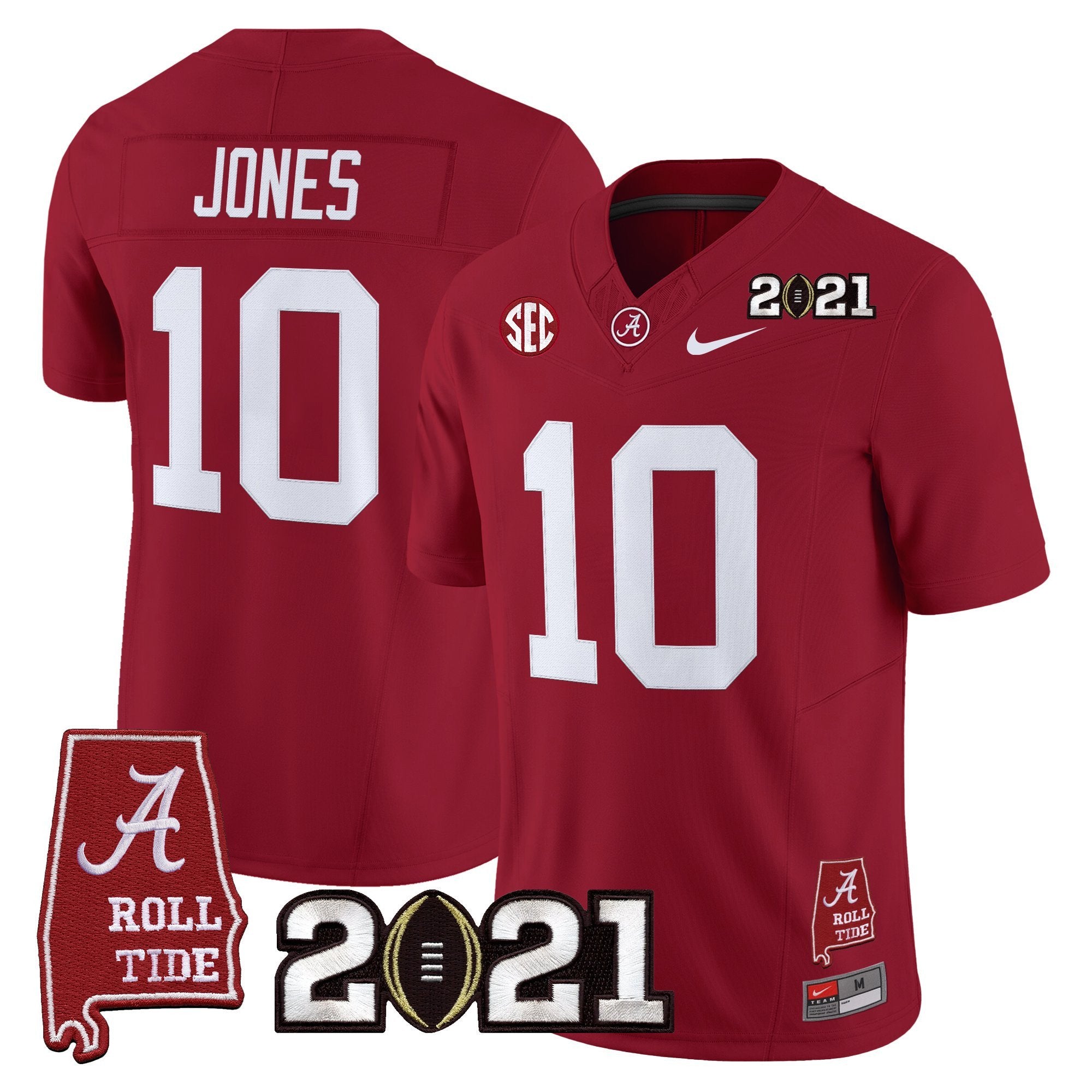 BAMA '2021 CFP National Championship' Vapor Limited Jersey - Alabama Map - All Stitched