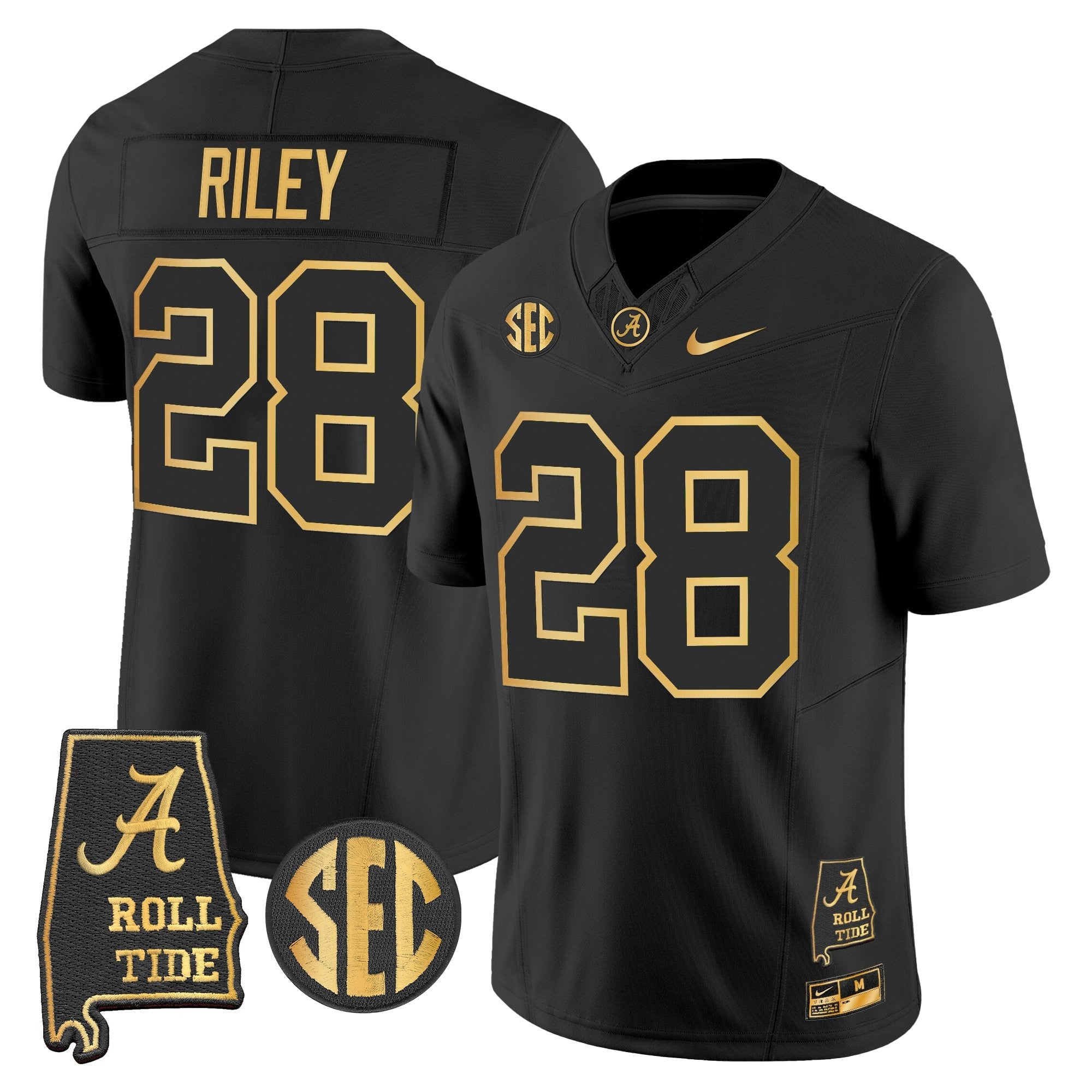 BAMA 2025 Gold Vapor Limited Jersey - Alabama Map - All Stitched