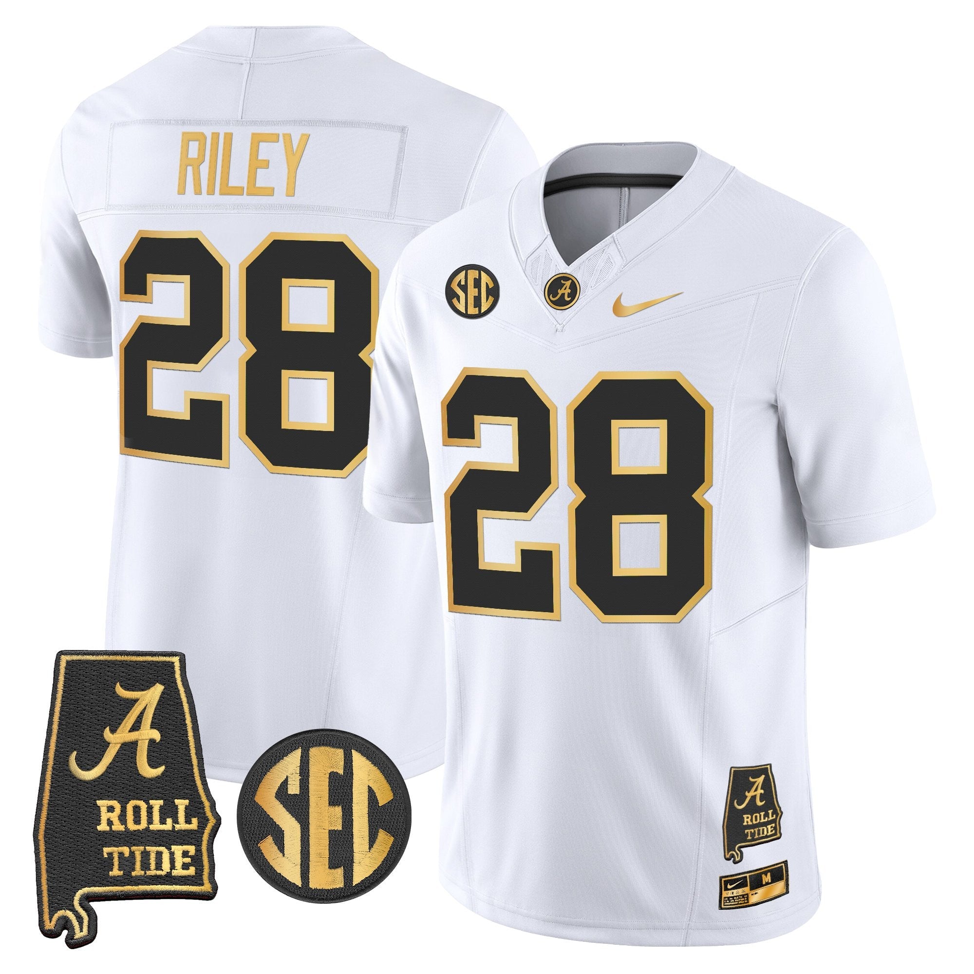 BAMA 2025 Gold Vapor Limited Jersey - Alabama Map - All Stitched