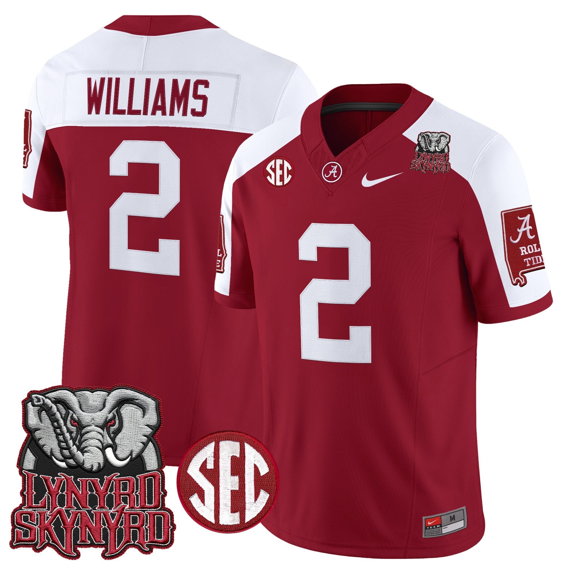 BAMA x Lynyrd Skynyrd Vapor Limited Jersey - Alabama Map - All Stitched
