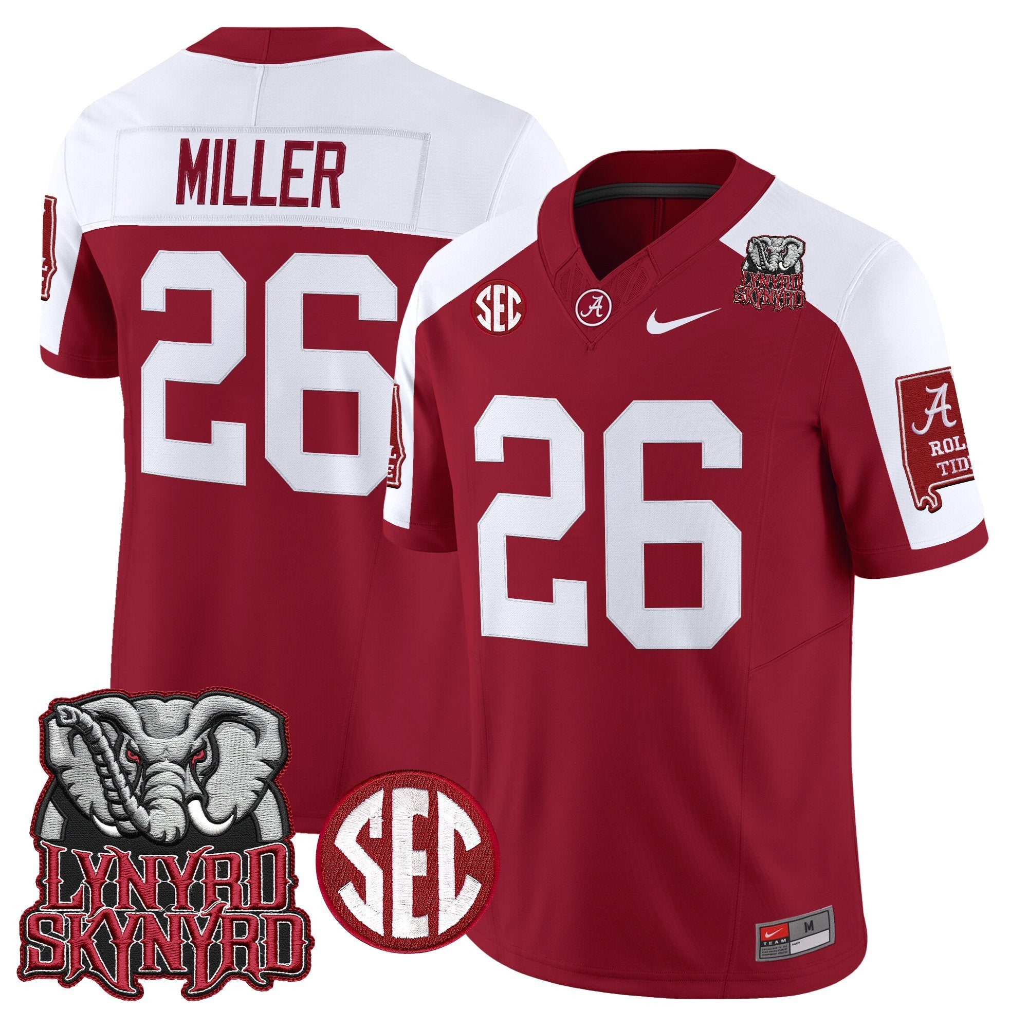 BAMA x Lynyrd Skynyrd Vapor Limited Jersey - Alabama Map - All Stitched
