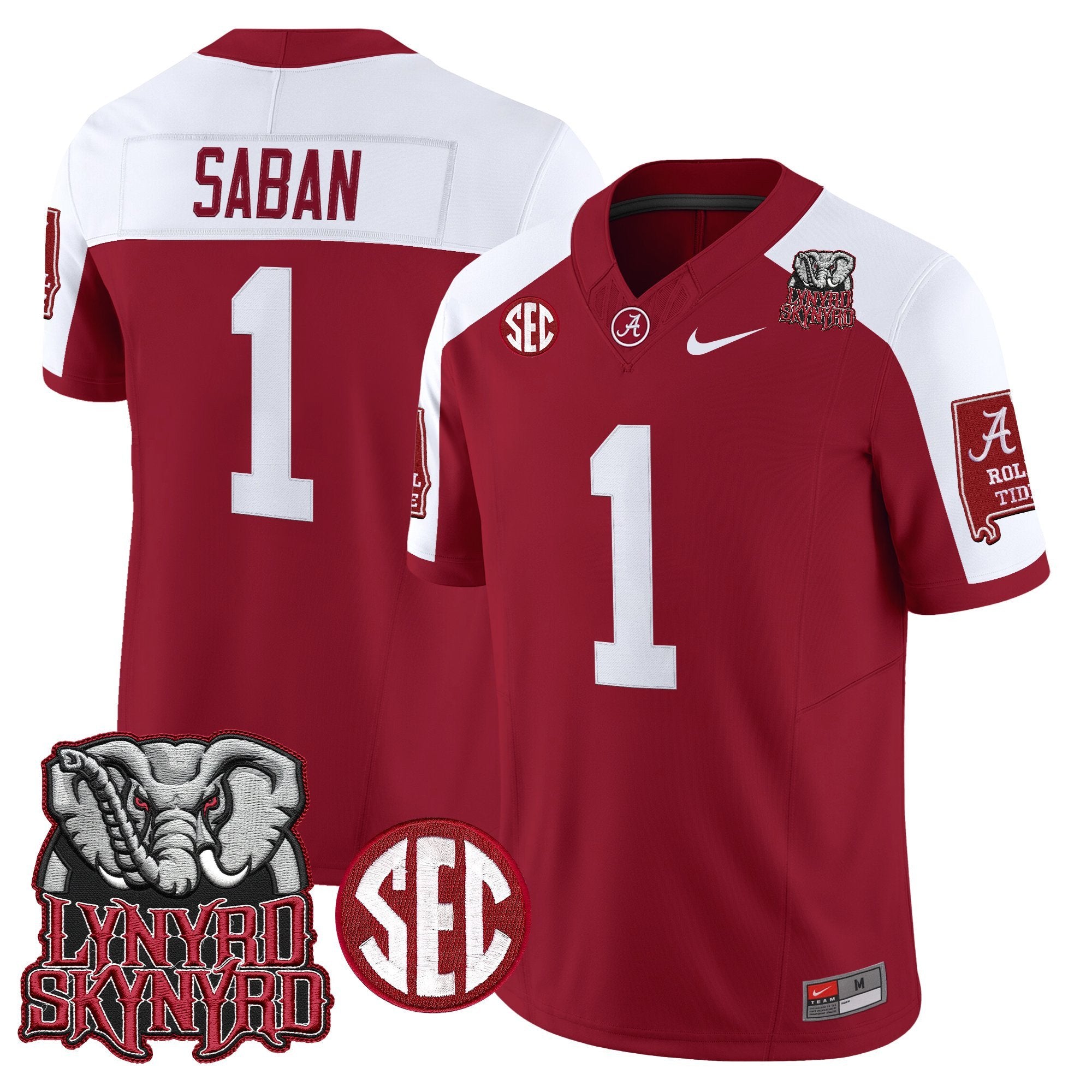 BAMA x Lynyrd Skynyrd Vapor Limited Jersey - Alabama Map - All Stitched