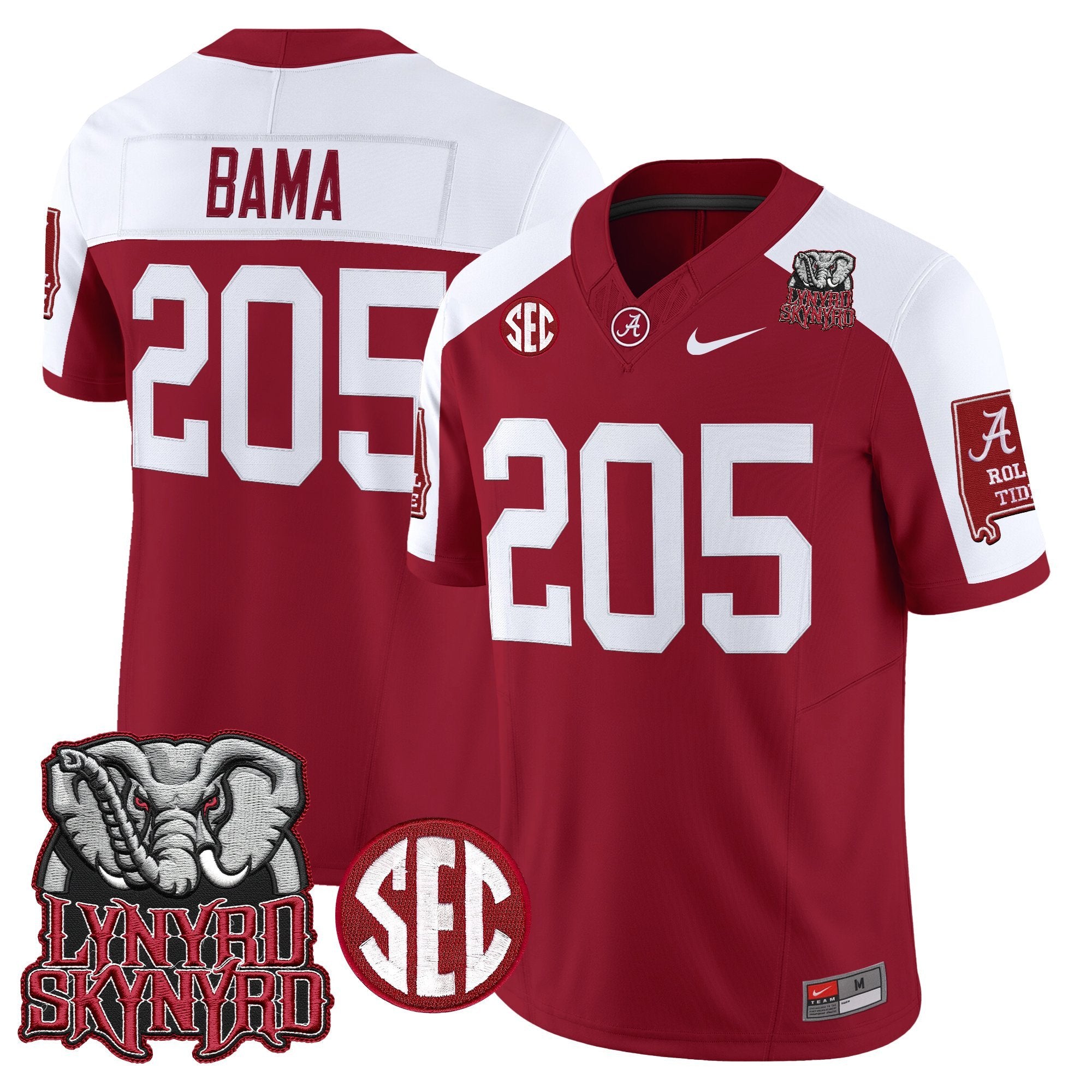 BAMA x Lynyrd Skynyrd Vapor Limited Jersey - Alabama Map - All Stitched