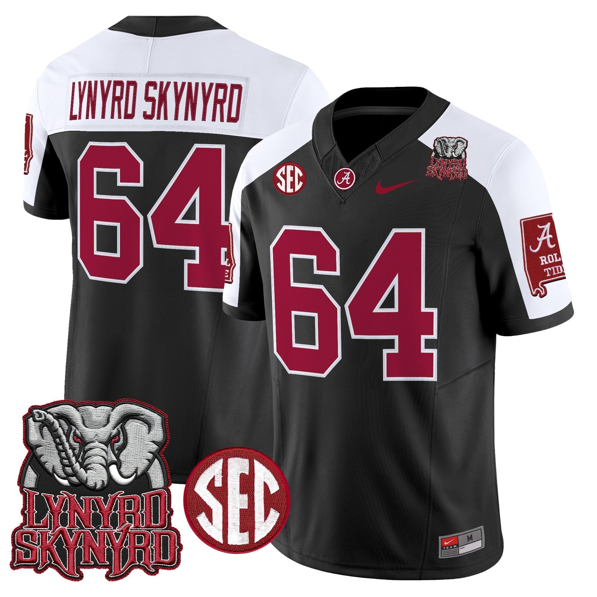 BAMA x Lynyrd Skynyrd Vapor Limited Jersey - Alabama Map - All Stitched