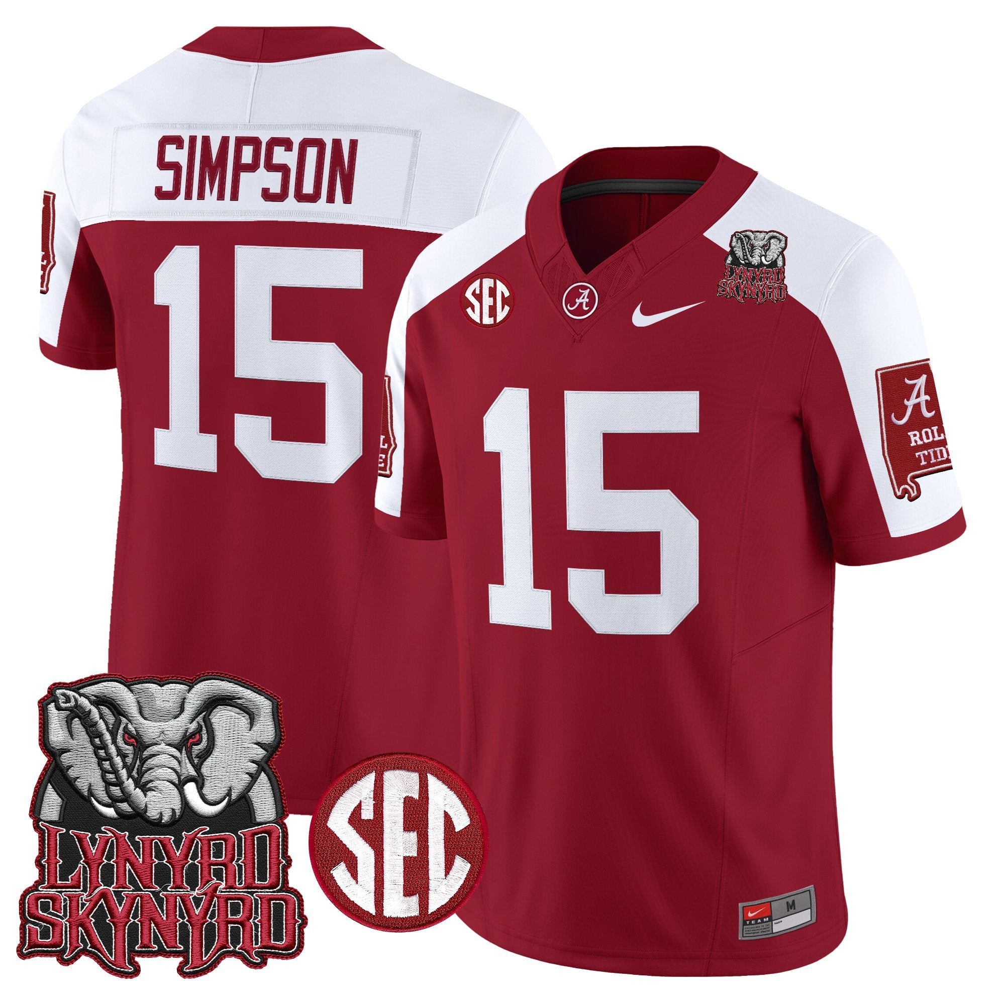 BAMA x Lynyrd Skynyrd Vapor Limited Jersey - Alabama Map - All Stitched