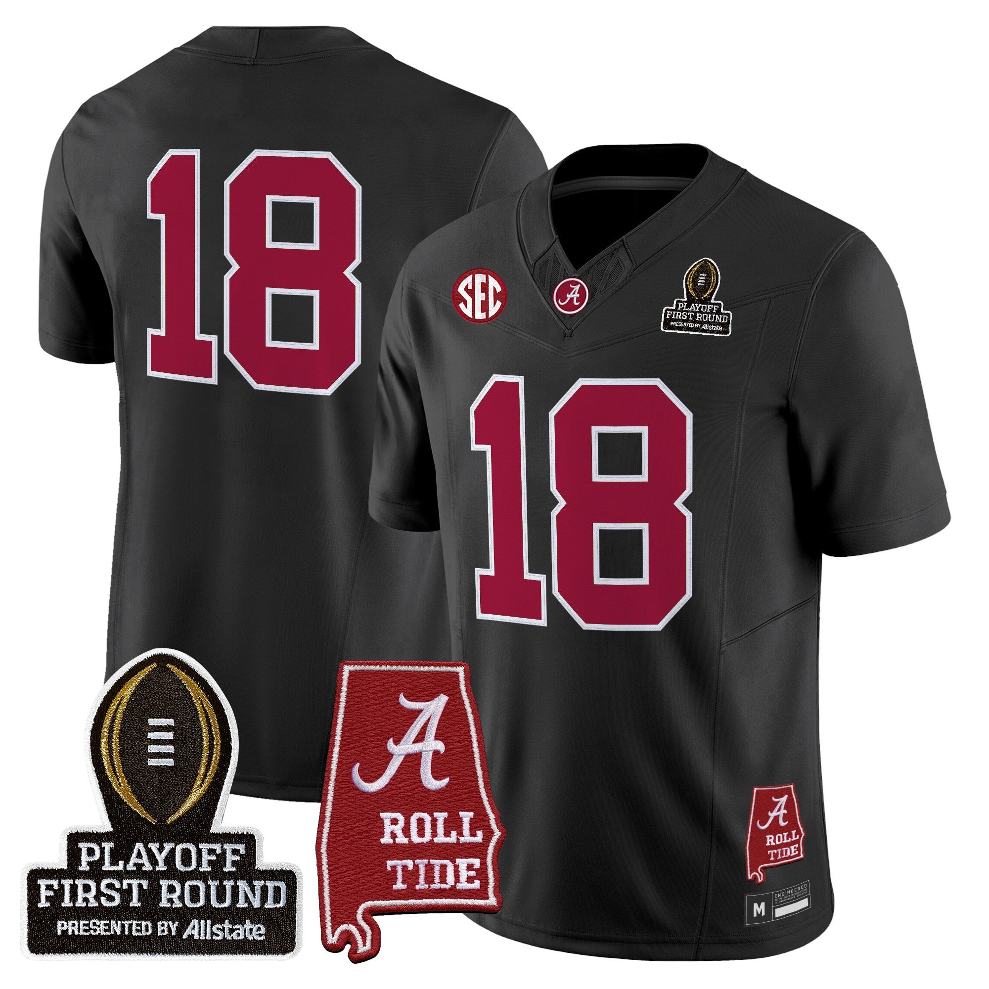 BAMA 2025 Playoff First Round Vapor Limited Jersey - All Stitched