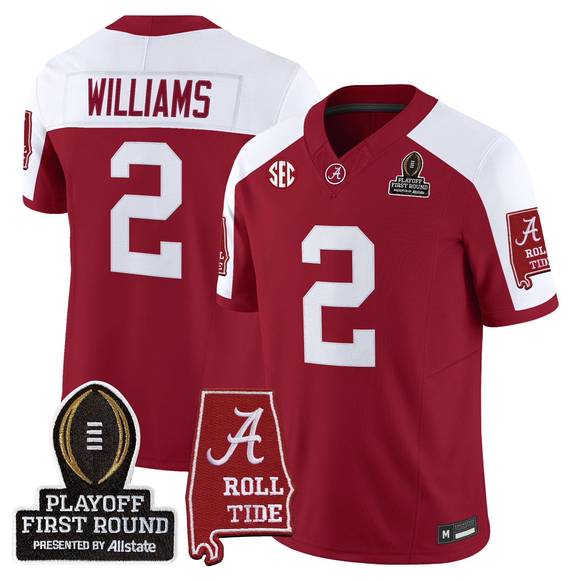 BAMA 2025 Playoff First Round Vapor Limited Jersey - All Stitched