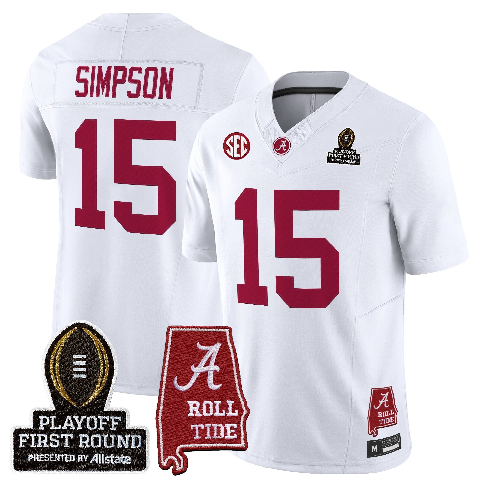 BAMA 2025 Playoff First Round Vapor Limited Jersey - All Stitched