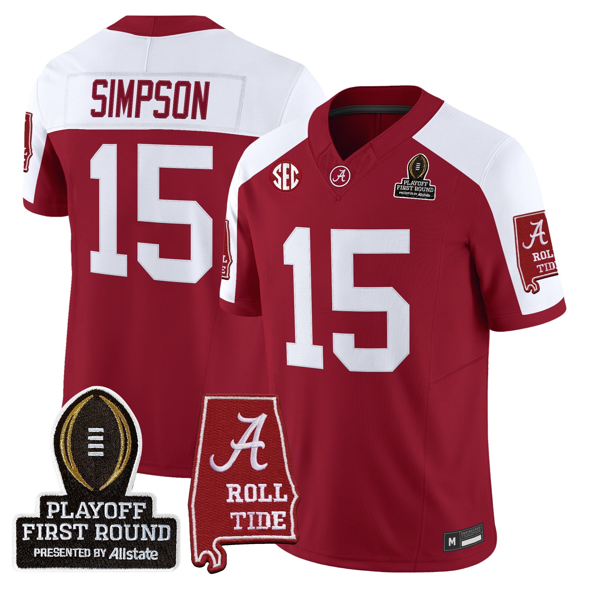 BAMA 2025 Playoff First Round Vapor Limited Jersey - All Stitched