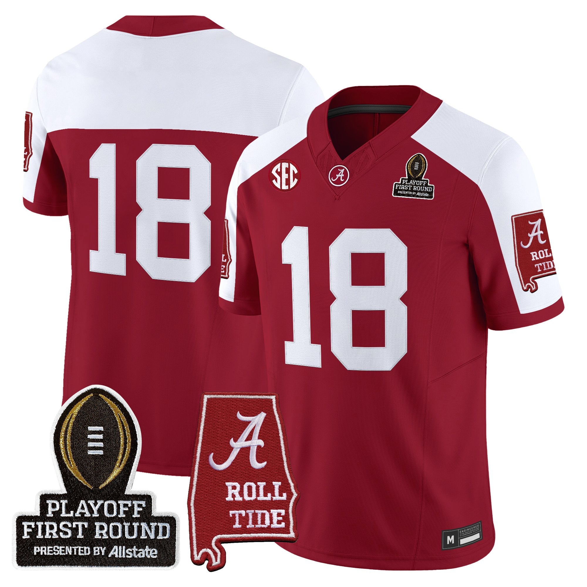BAMA 2025 Playoff First Round Vapor Limited Jersey - All Stitched