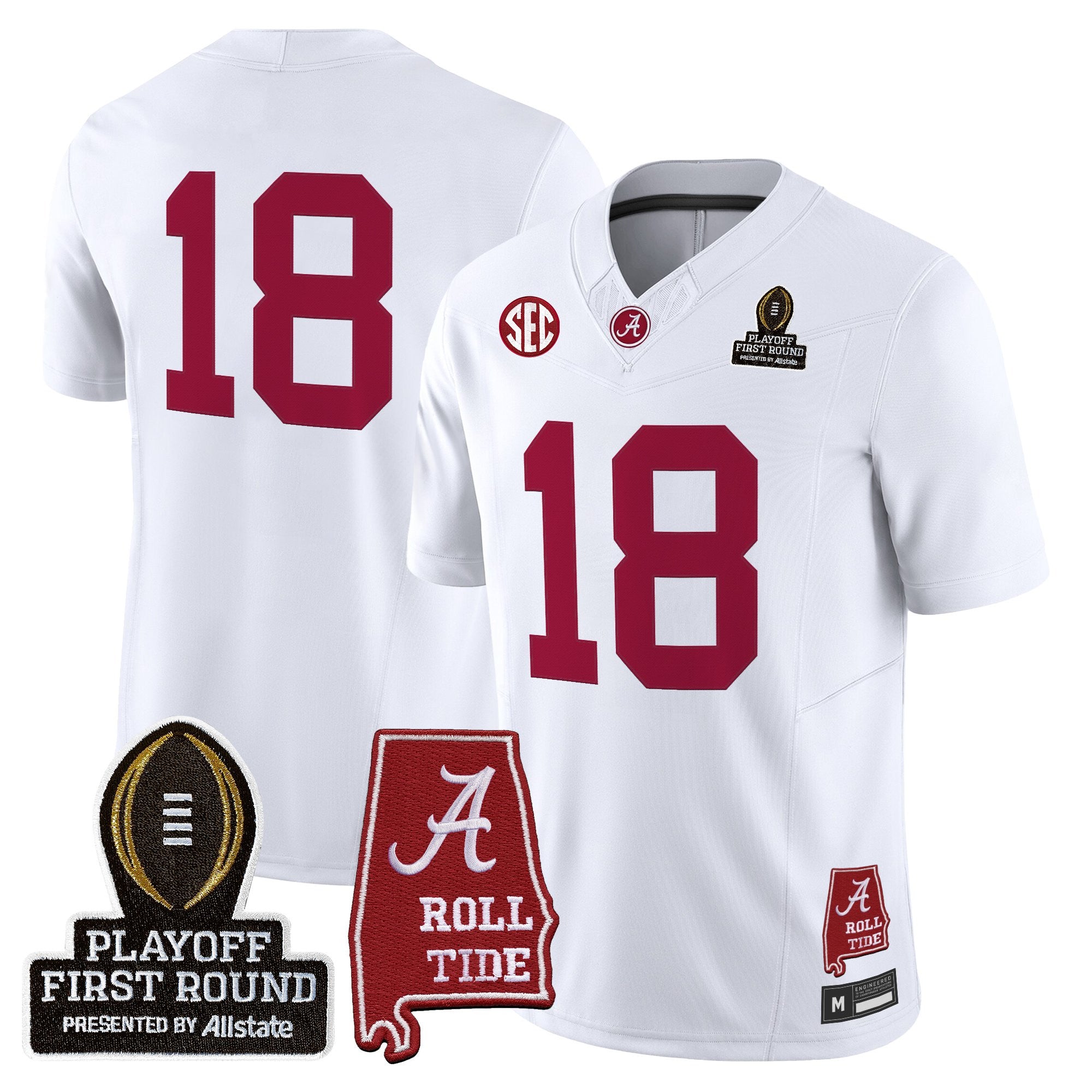 BAMA 2025 Playoff First Round Vapor Limited Jersey - All Stitched