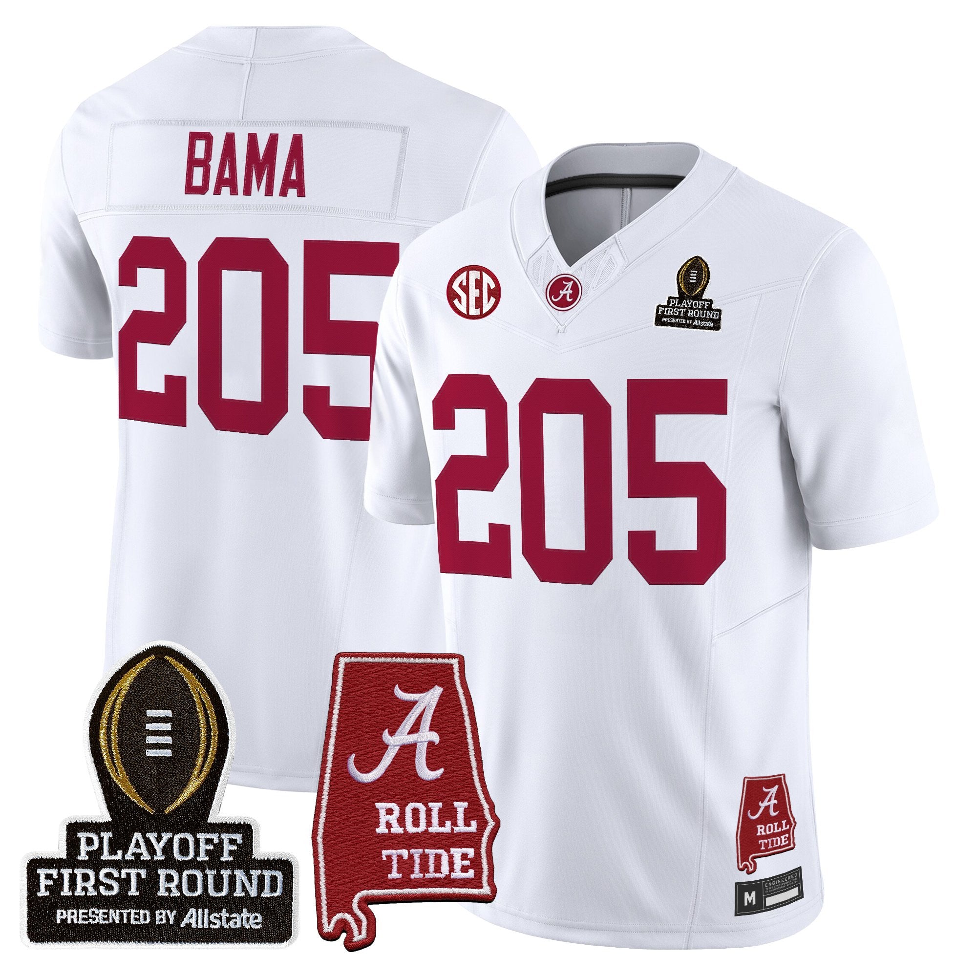BAMA 2025 Playoff First Round Vapor Limited Jersey - All Stitched