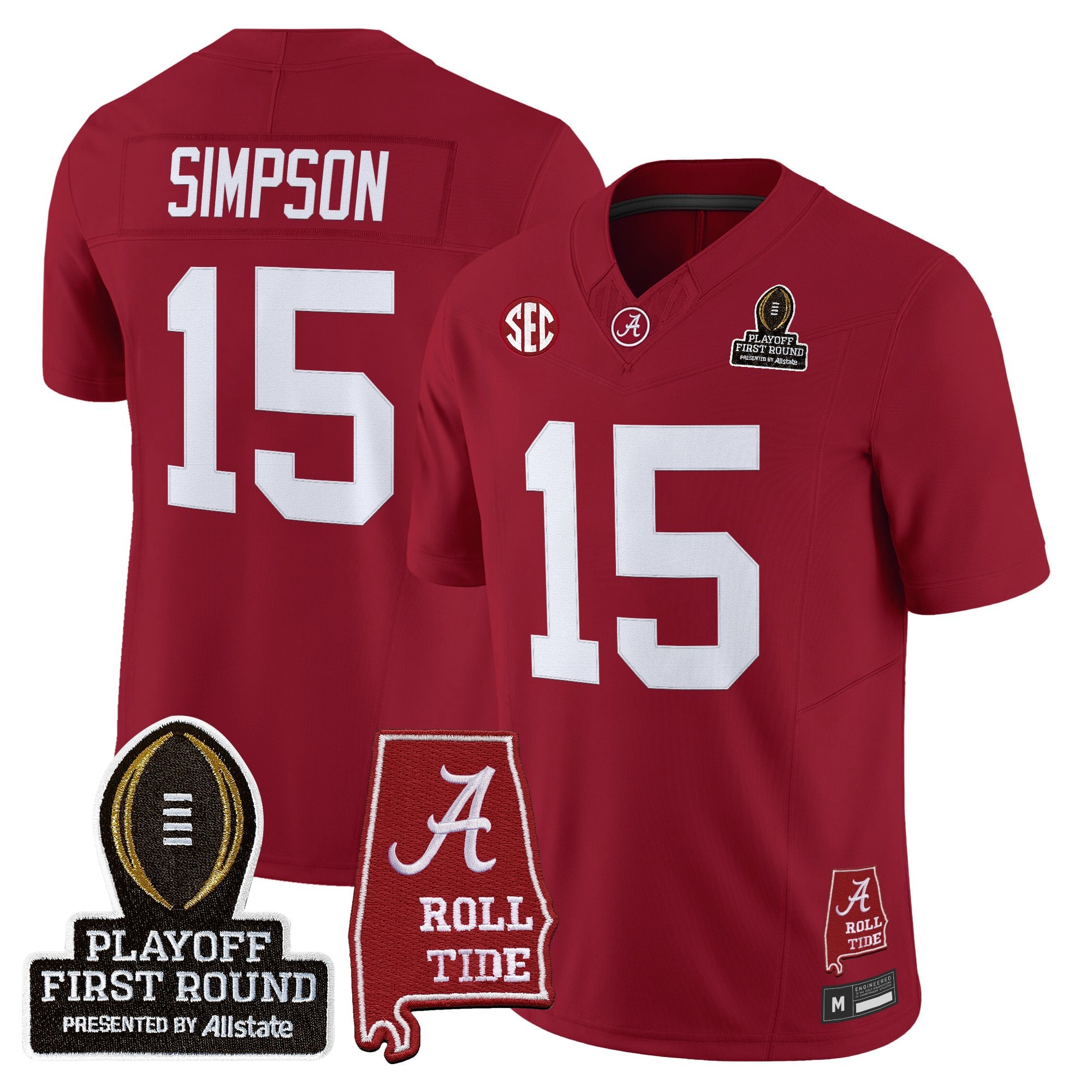 BAMA 2025 Playoff First Round Vapor Limited Jersey - All Stitched