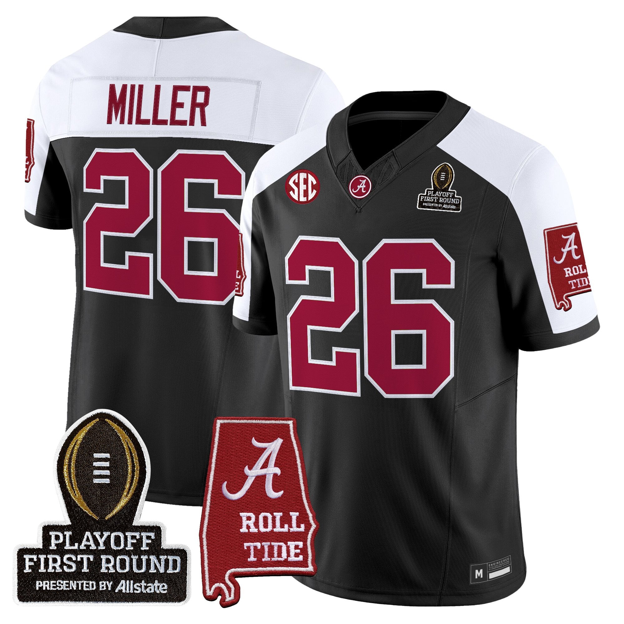 BAMA 2025 Playoff First Round Vapor Limited Jersey - All Stitched