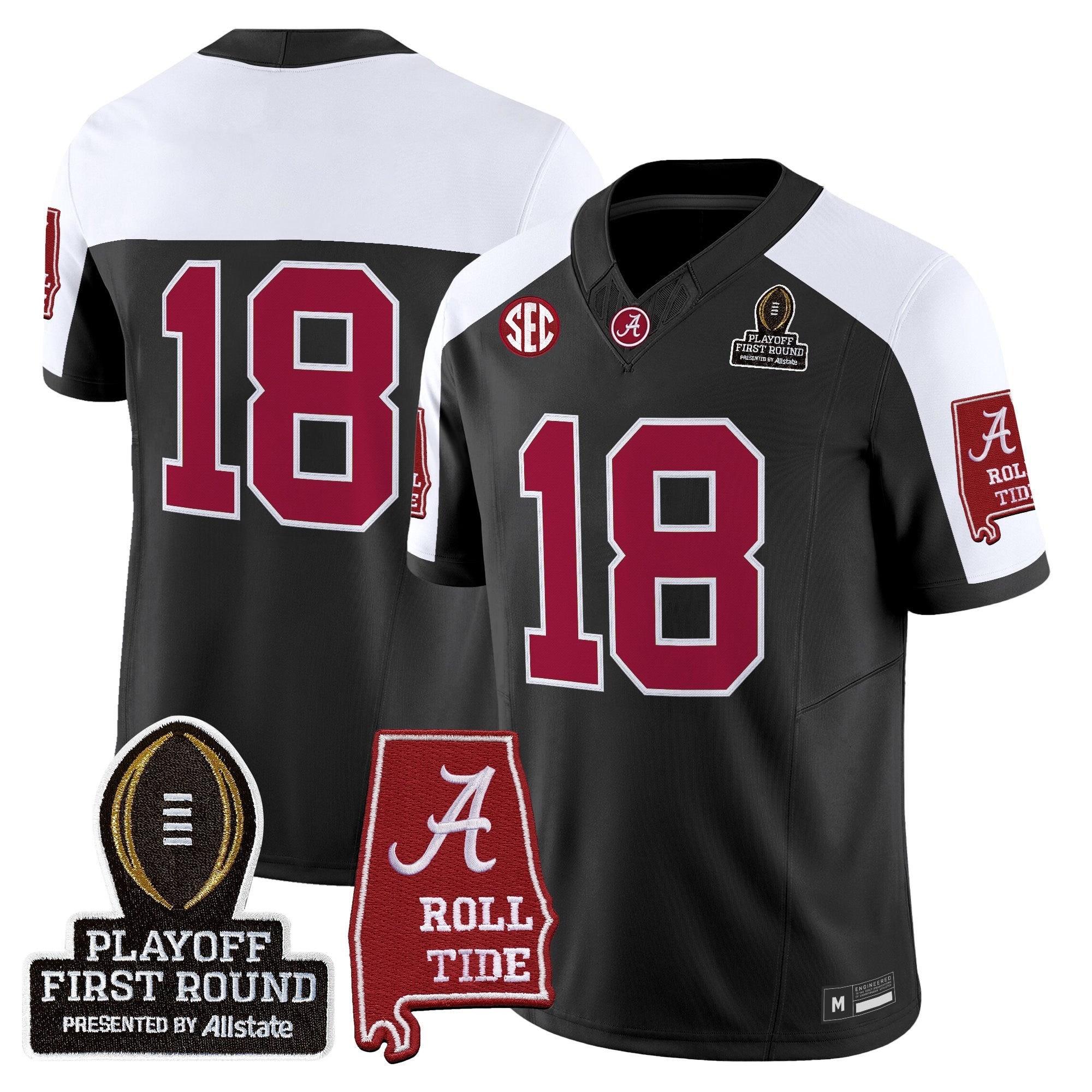 BAMA 2025 Playoff First Round Vapor Limited Jersey - All Stitched