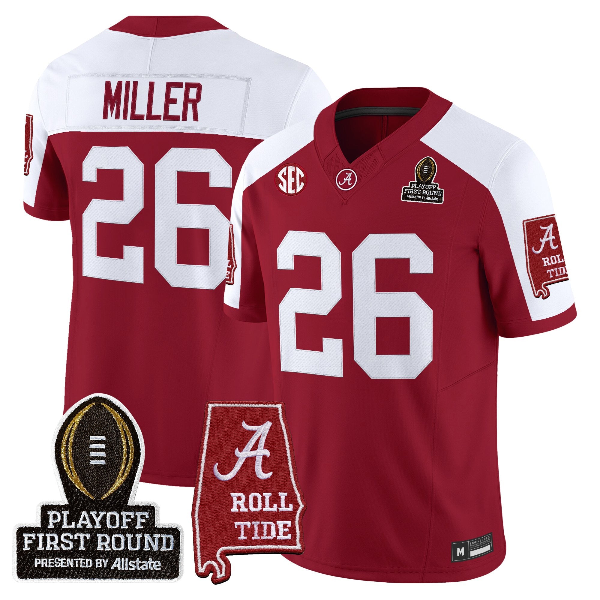 BAMA 2025 Playoff First Round Vapor Limited Jersey - All Stitched