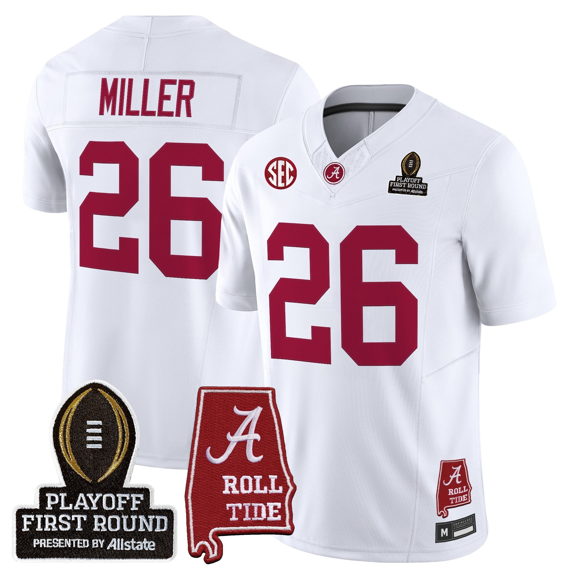 BAMA 2025 Playoff First Round Vapor Limited Jersey - All Stitched