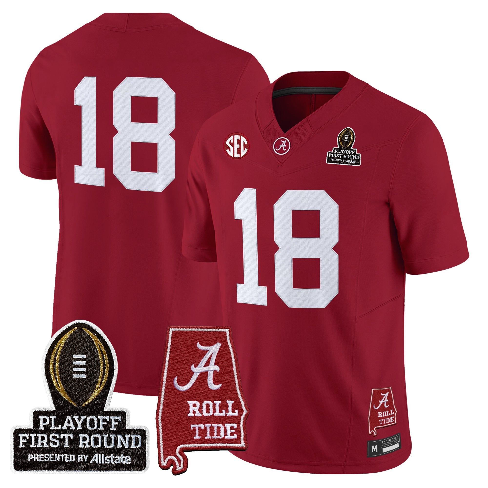 BAMA 2025 Playoff First Round Vapor Limited Jersey - All Stitched