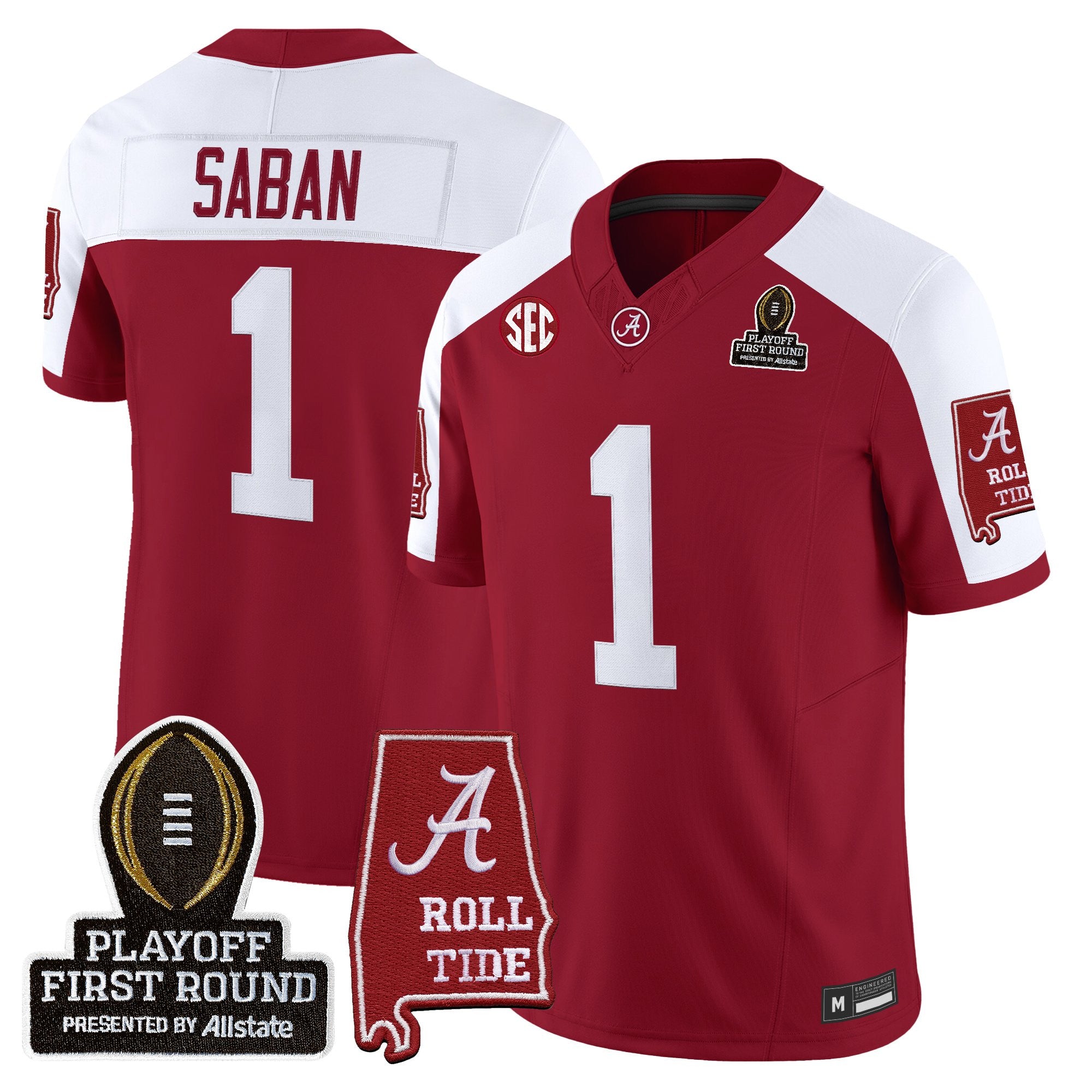 BAMA 2025 Playoff First Round Vapor Limited Jersey - All Stitched