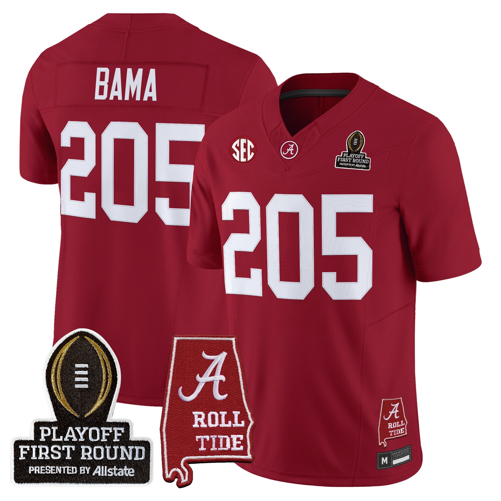 BAMA 2025 Playoff First Round Vapor Limited Jersey - All Stitched