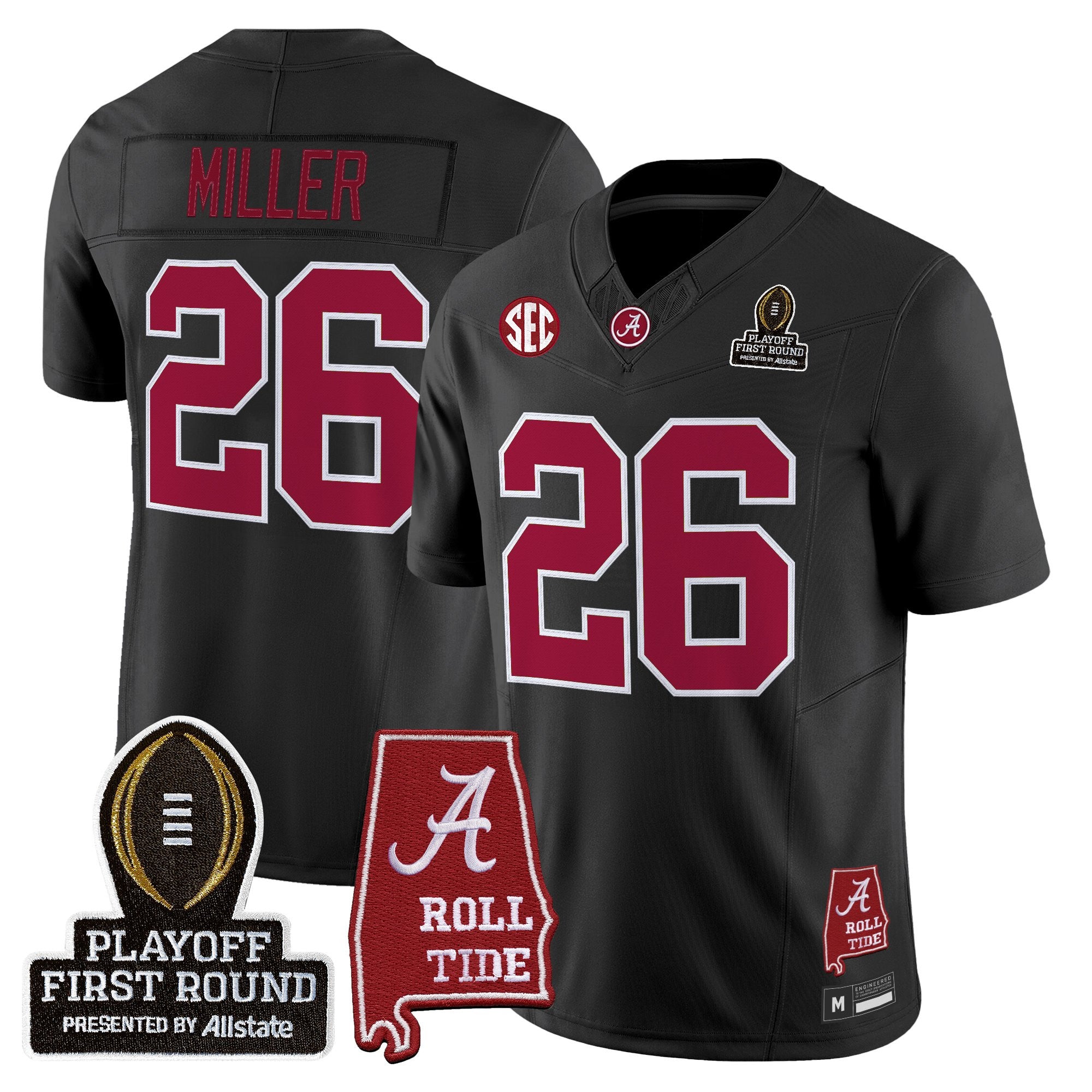 BAMA 2025 Playoff First Round Vapor Limited Jersey - All Stitched