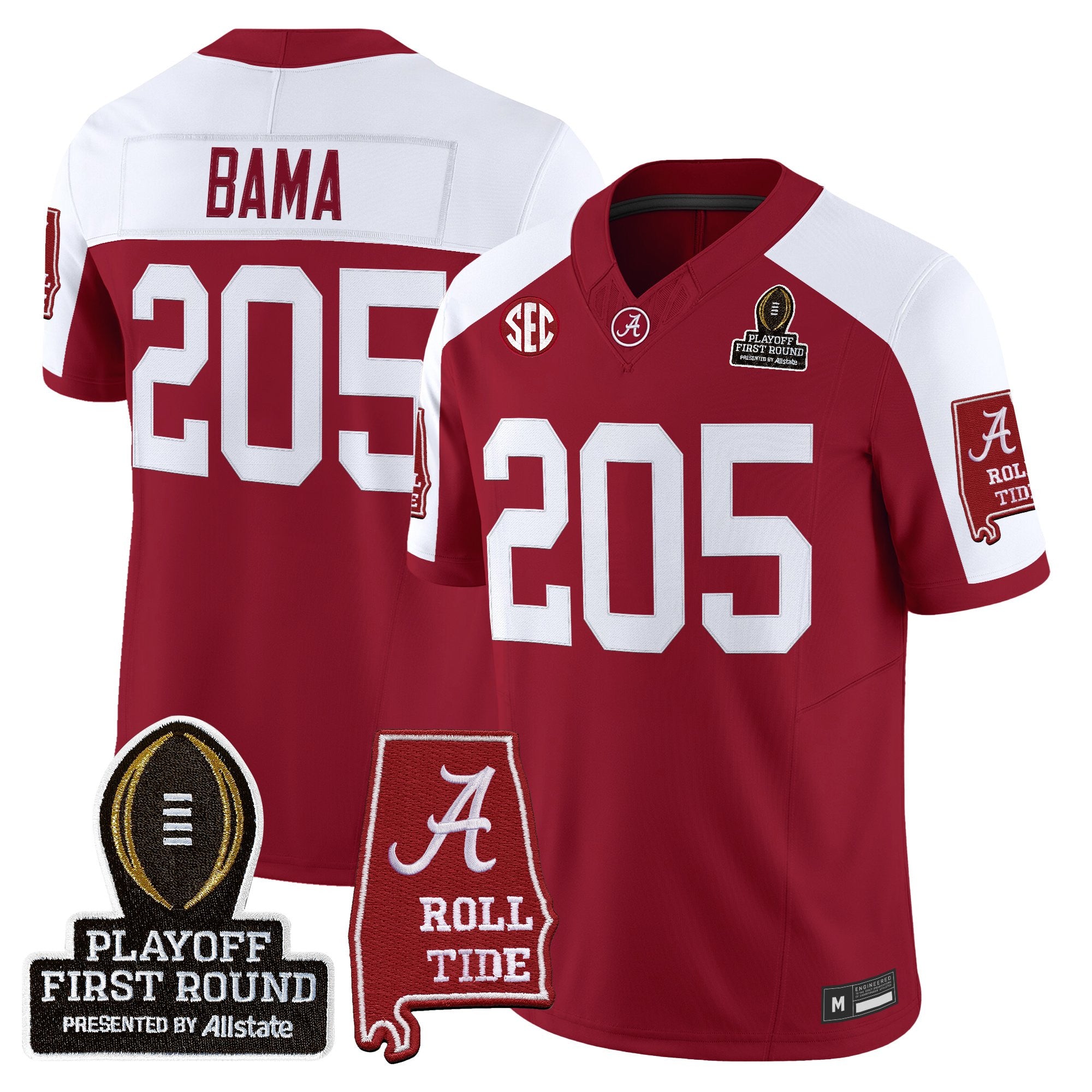 BAMA 2025 Playoff First Round Vapor Limited Jersey - All Stitched