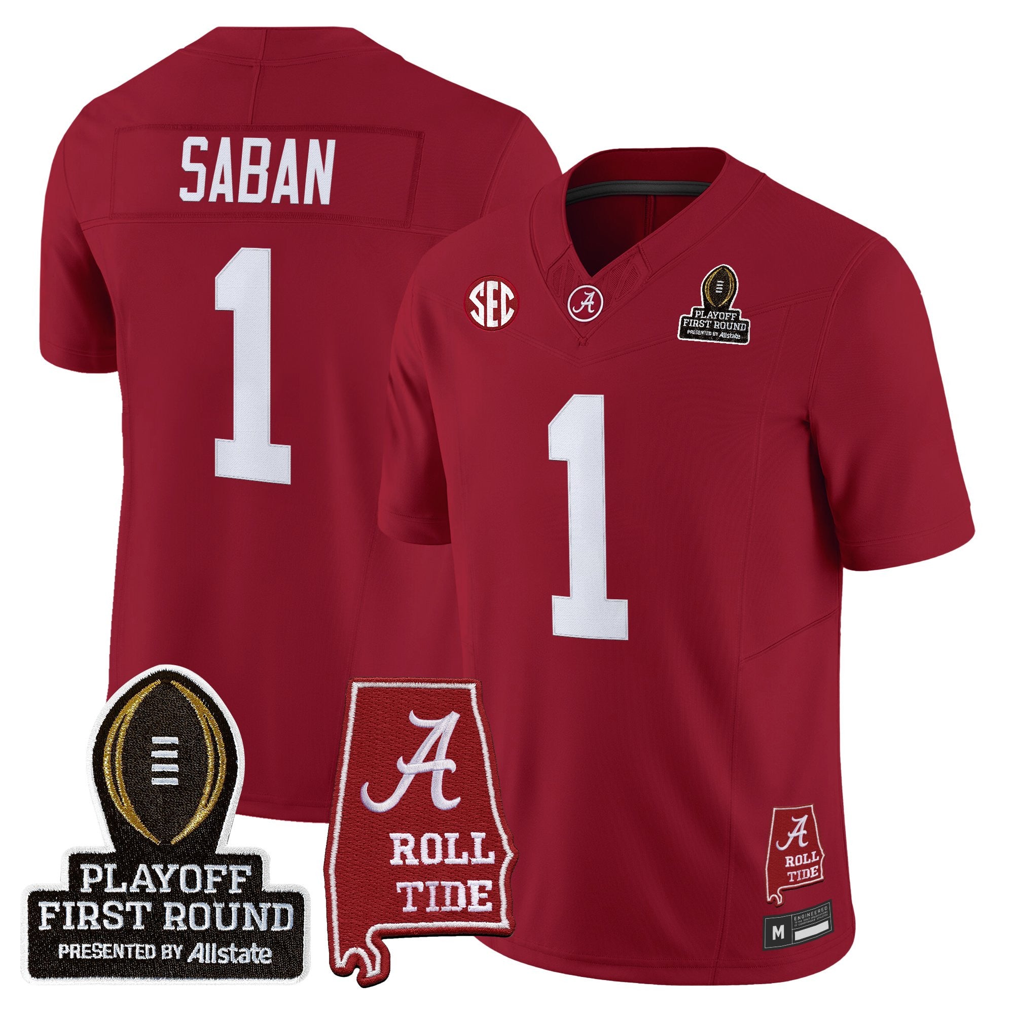 BAMA 2025 Playoff First Round Vapor Limited Jersey - All Stitched