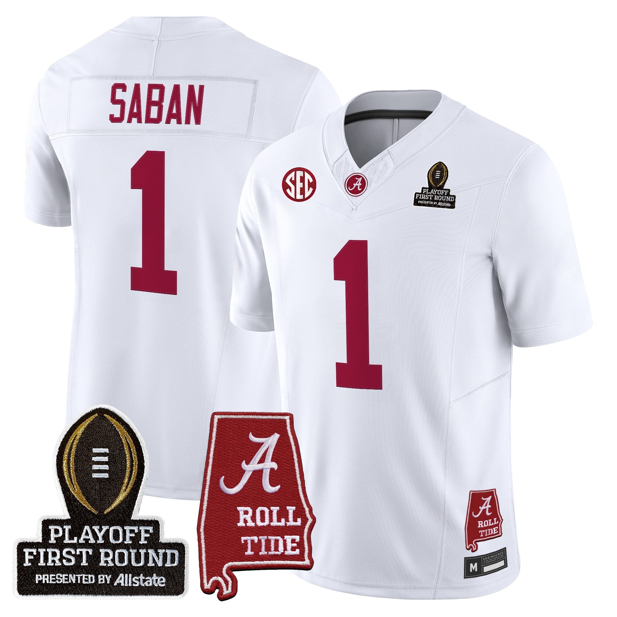 BAMA 2025 Playoff First Round Vapor Limited Jersey - All Stitched