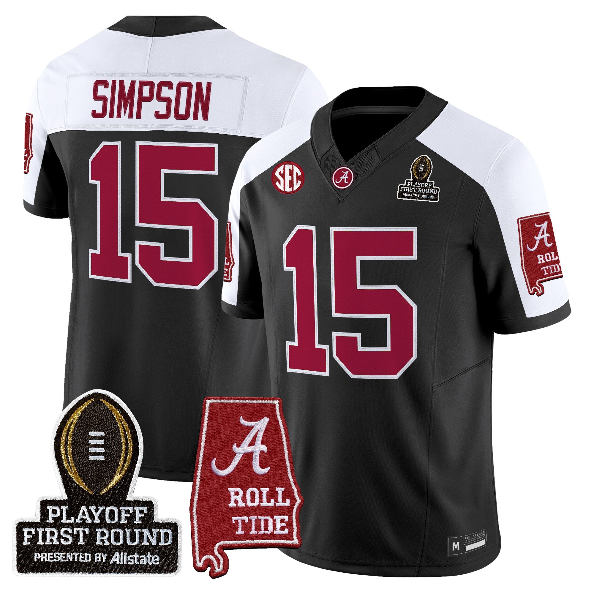 BAMA 2025 Playoff First Round Vapor Limited Jersey - All Stitched